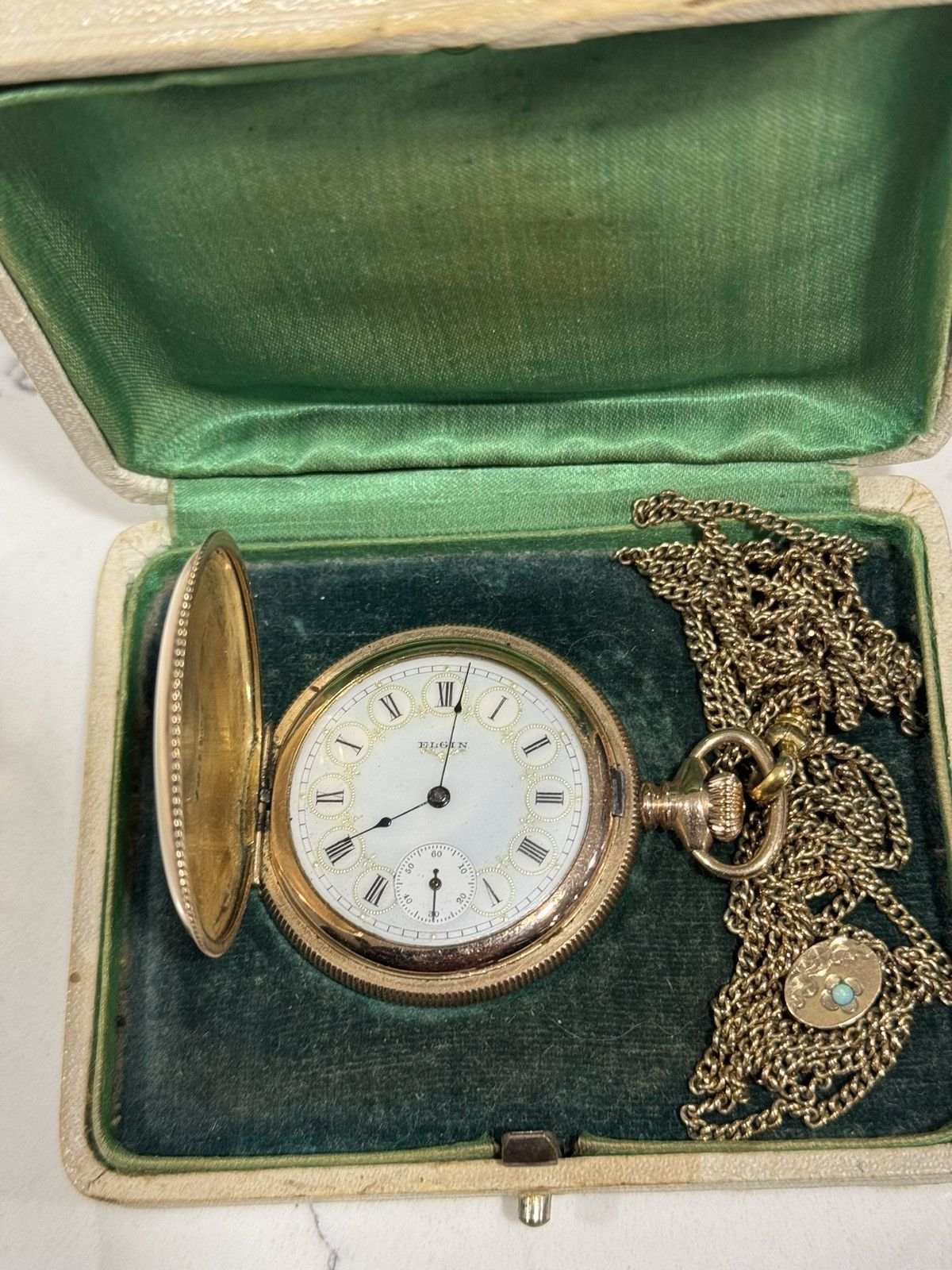 Elgin National Watch Company Vintage 1890s Elgin Gold Filled Pocket Watch Size ONE SIZE - 1 Thumbnail