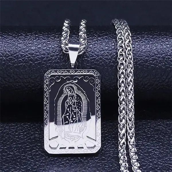 Japanese Brand Virgin Mary Medal Our Lady of Guadalupe Pendant Necklace Size ONE SIZE - 1 Thumbnail