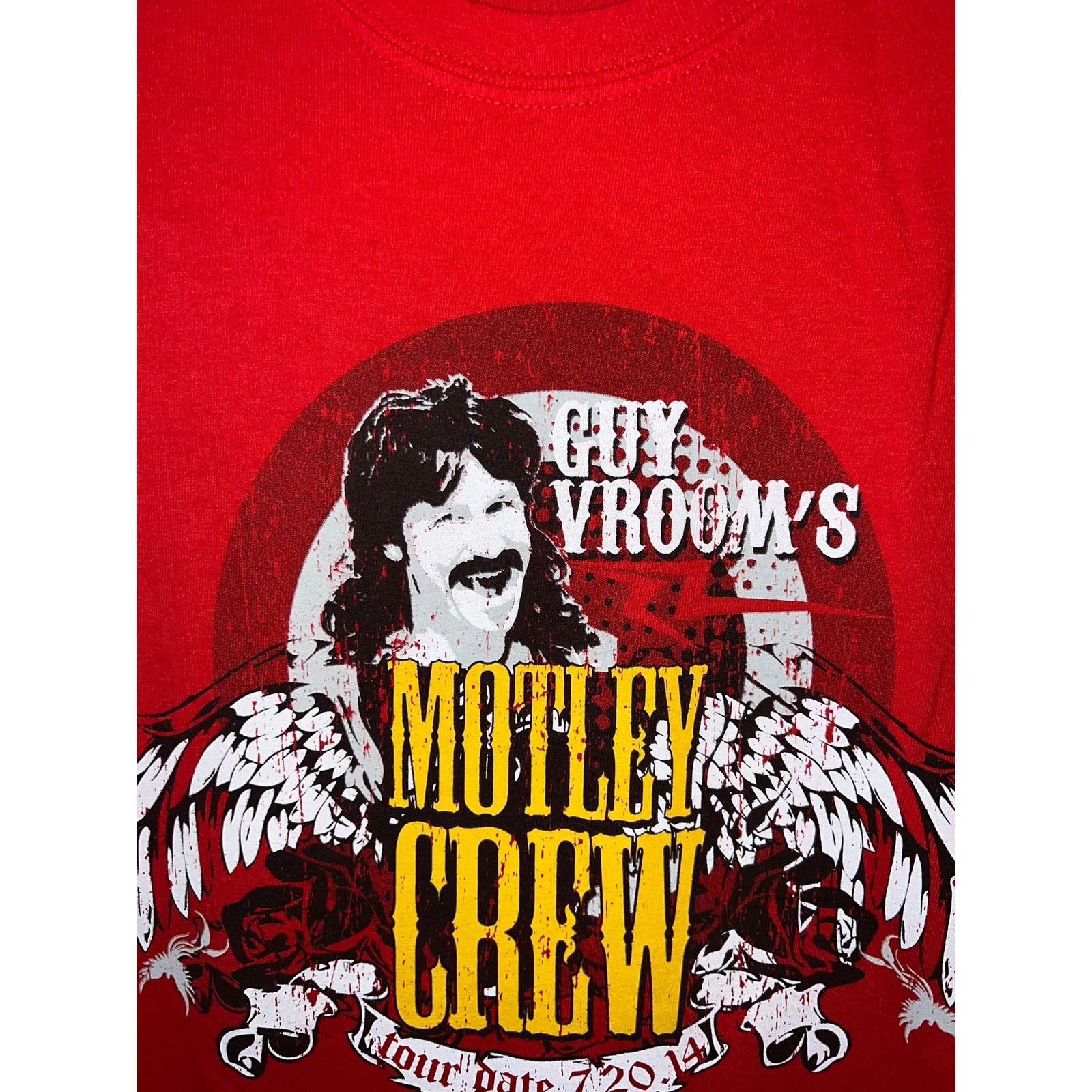 Gildan Guy Vrooms Shirt Motley Crew Tour Tee Red Graphic L Large Size US L / EU 52-54 / 3 - 2 Thumbnail