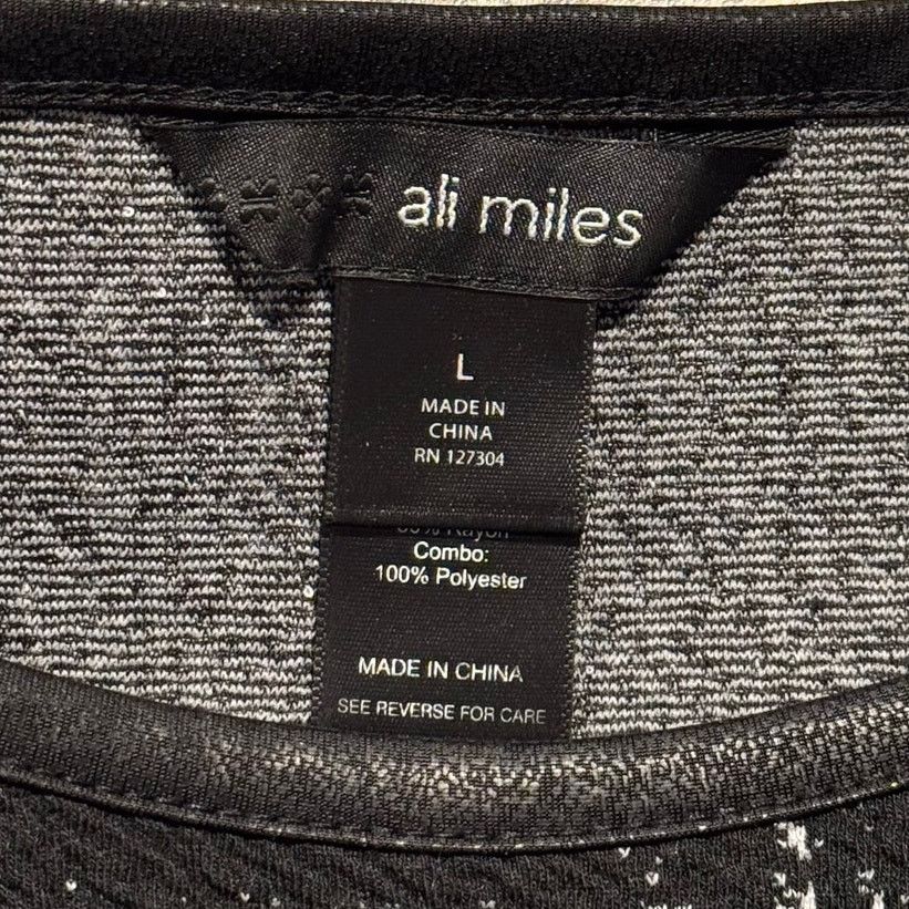 Other Ali Miles Top Plaid Black L Minimalist Lagenlook Oversized Size L / US 10 / IT 46 - 4 Thumbnail