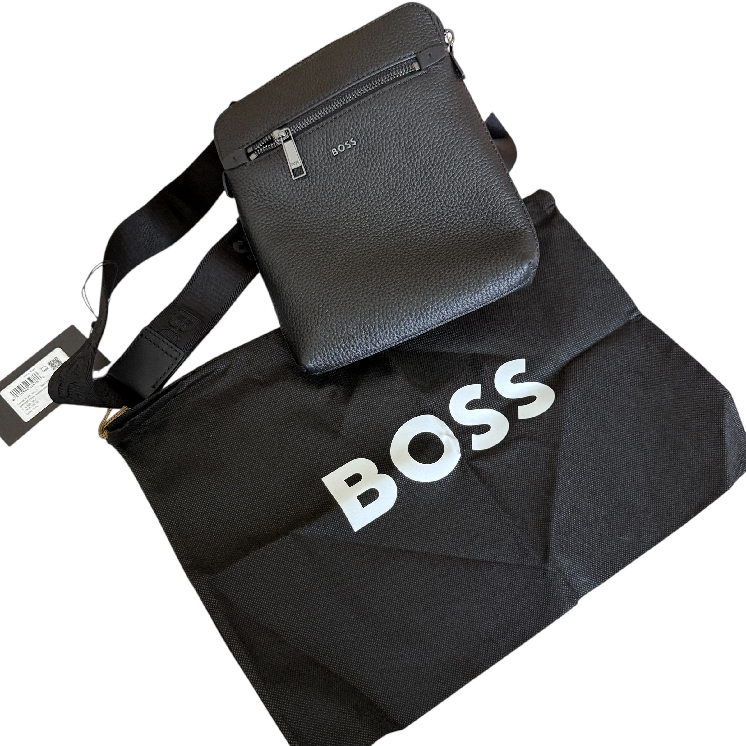 Hugo Boss HUGO BOSS Morval_S All Leather Zip Env_O Bag 50517985 Black Size ONE SIZE - 17 Thumbnail
