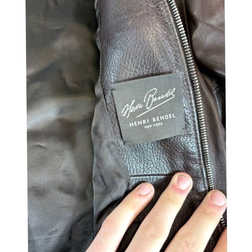 Henri Bendel VINTAGE Henri Bendel Leather Jacket Womens M Biker Indie Retro Grunge Streetwear 90s Brown Jacket Womens M Brown Retro Grunge Streetwear Henri Bendel Size M / US 6-8 / IT 42-44 - 3 Thumbnail