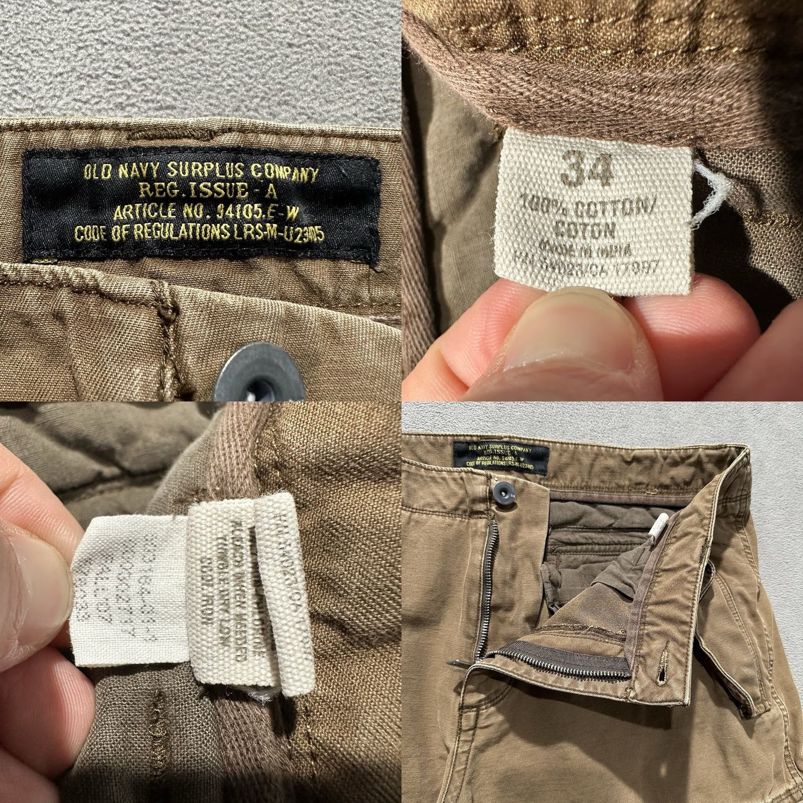 Old Navy Old Navy Cargo Shorts Mens 34 Brown Utility Twill Military Outdoor GUC Size US 34 / EU 50 - 8 Thumbnail