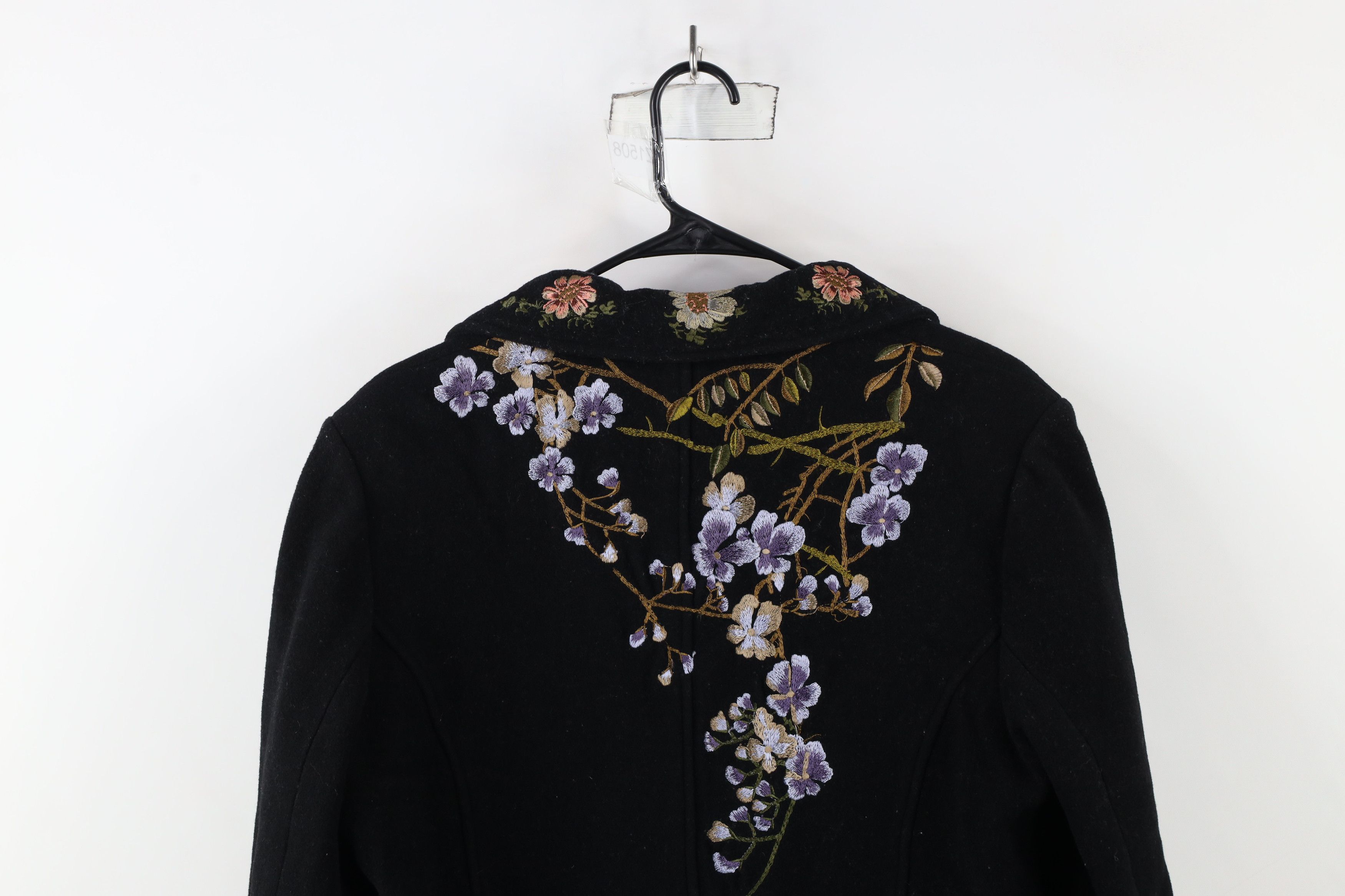 Vintage Vintage Y2K Streetwear Cashmere Blend Flower Floral Jacket Size L / US 10 / IT 46 - 16 Thumbnail