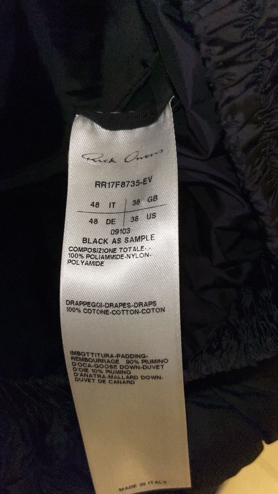 Rick Owens Rare F/W17 Glitter puffer Size US M / EU 48-50 / 2 - 7 Thumbnail