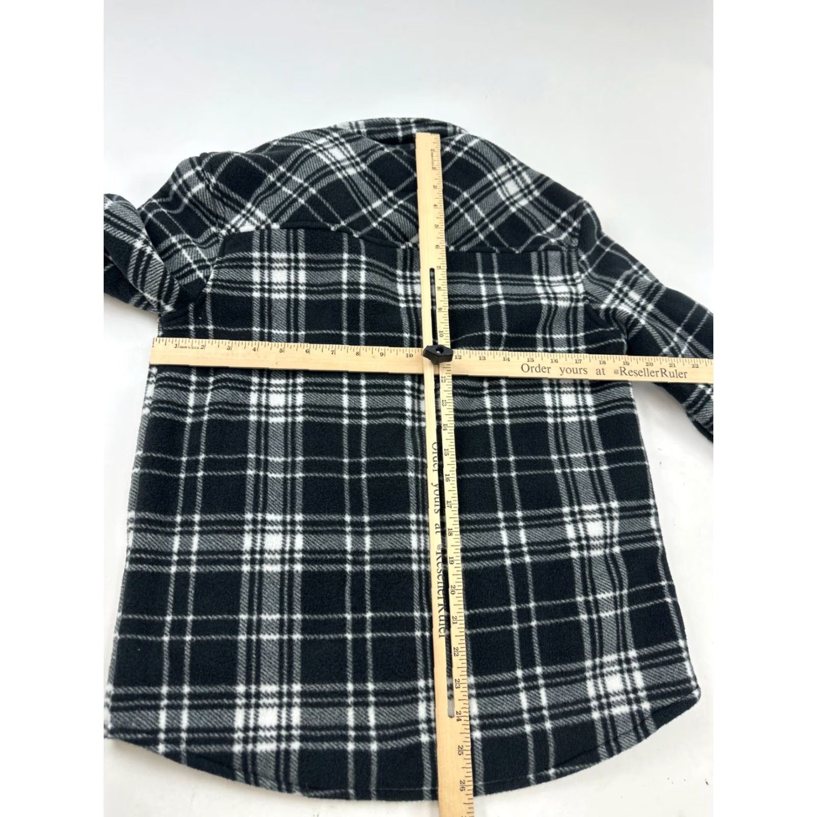Vintage Sage Collective Shacket Womens Small Black White Plaid Sherpa Lined Button Front Size S / US 4 / IT 40 - 5 Thumbnail