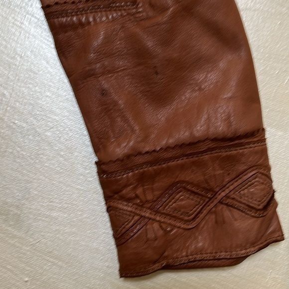 Elie Tahari ELIE TAHARI size S super soft cognac brown leather fitted ja Size S / US 4 / IT 40 - 9 Thumbnail