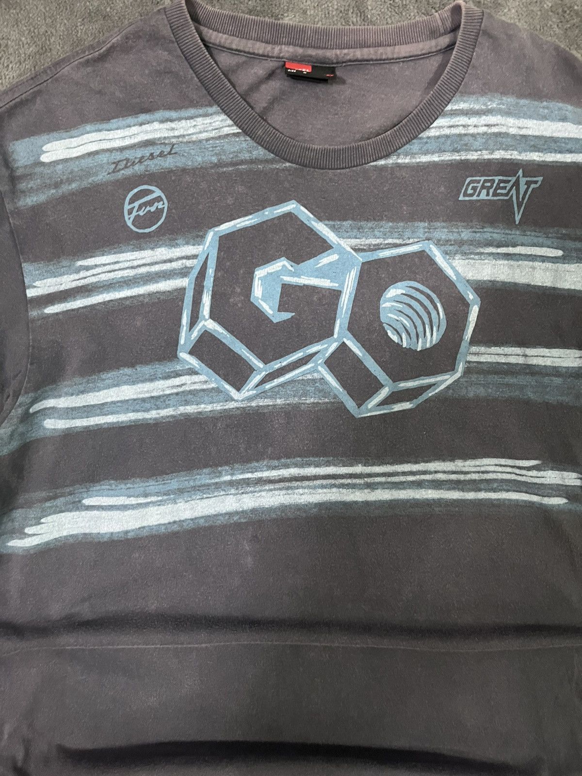 Diesel Diesel Graphic T-Shirt “GO / GREAT” Print Size US M / EU 48-50 / 2 - 2 Thumbnail