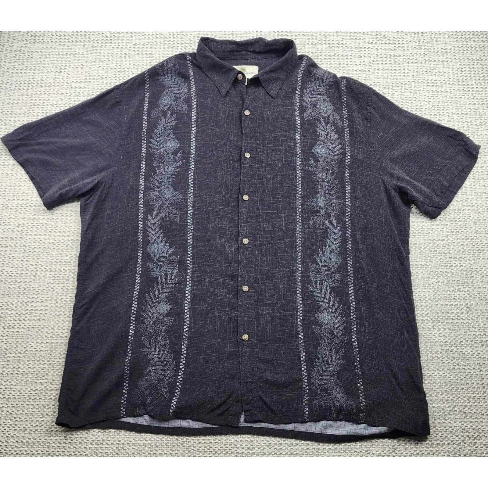 Vintage Island Shores Shirt Mens XL Rayon Floral Embroidered Button Up Hawaiian Camp Size US XL / EU 56 / 4 - 2 Thumbnail