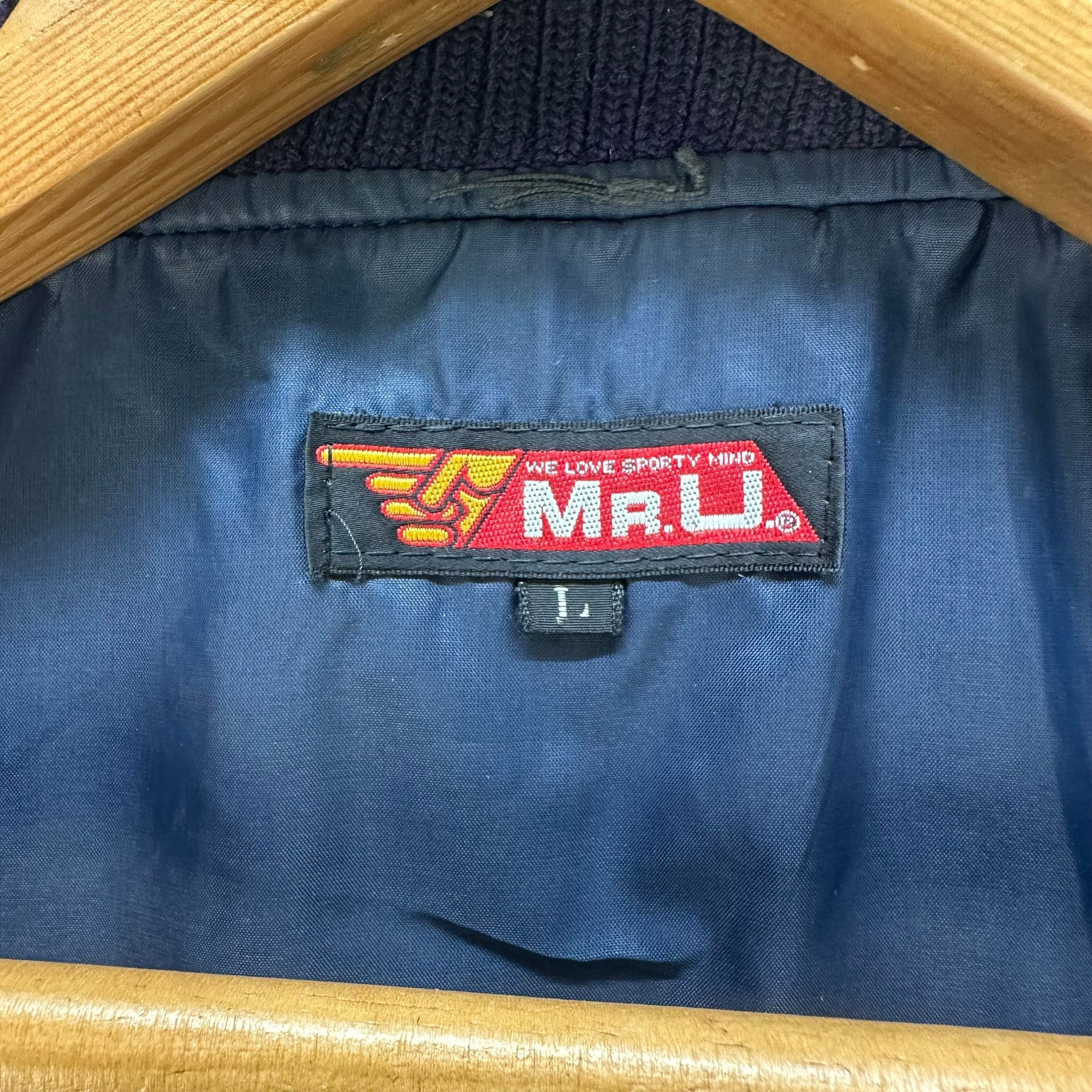 Japanese Brand TRASHED MR. U WOOL VARSITY JACKET #8989-46 Size US L / EU 52-54 / 3 - 9 Thumbnail
