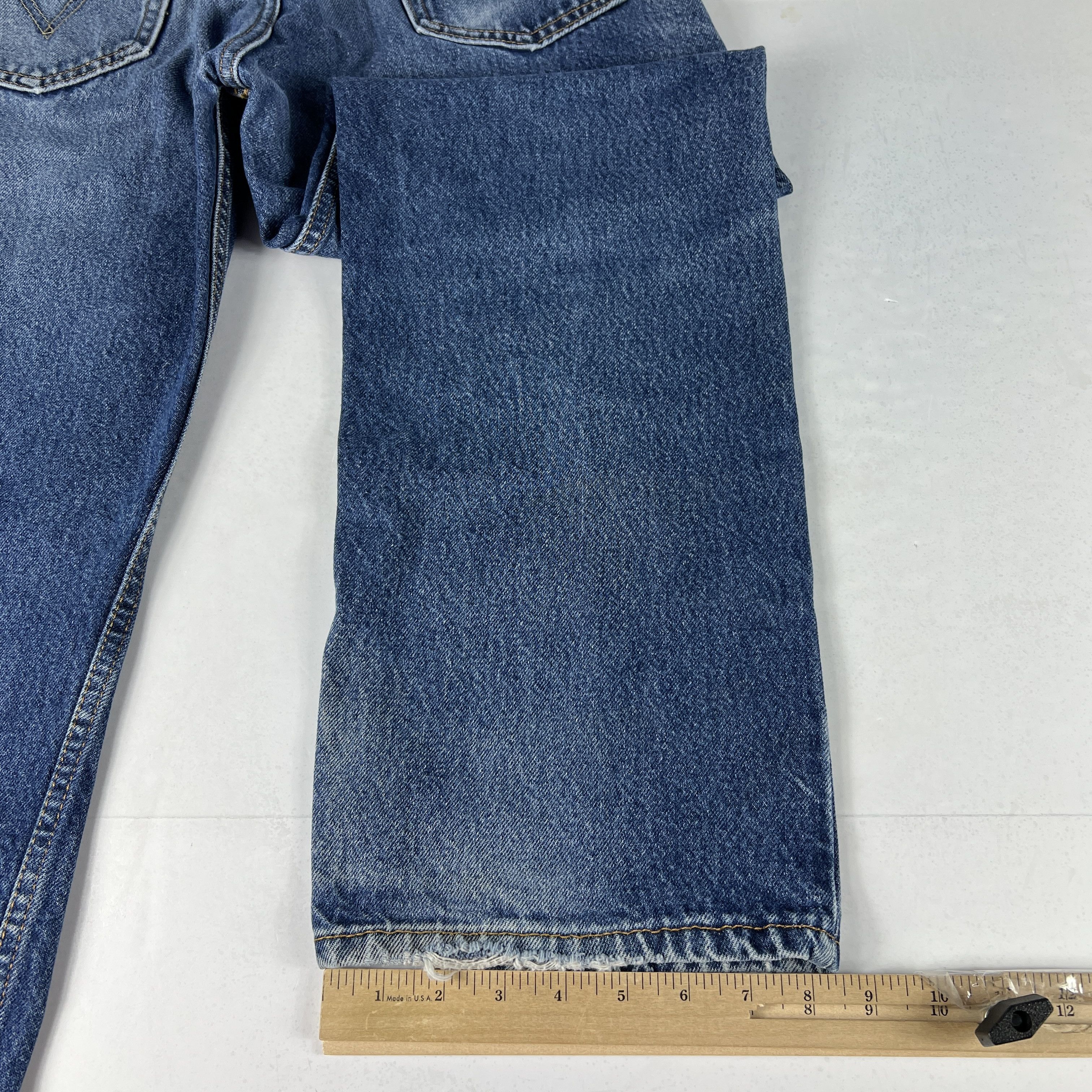 Levi's Levi's Jeans 505 Straight Blue Faded Cotton Denim Size US 37 - 18 Thumbnail
