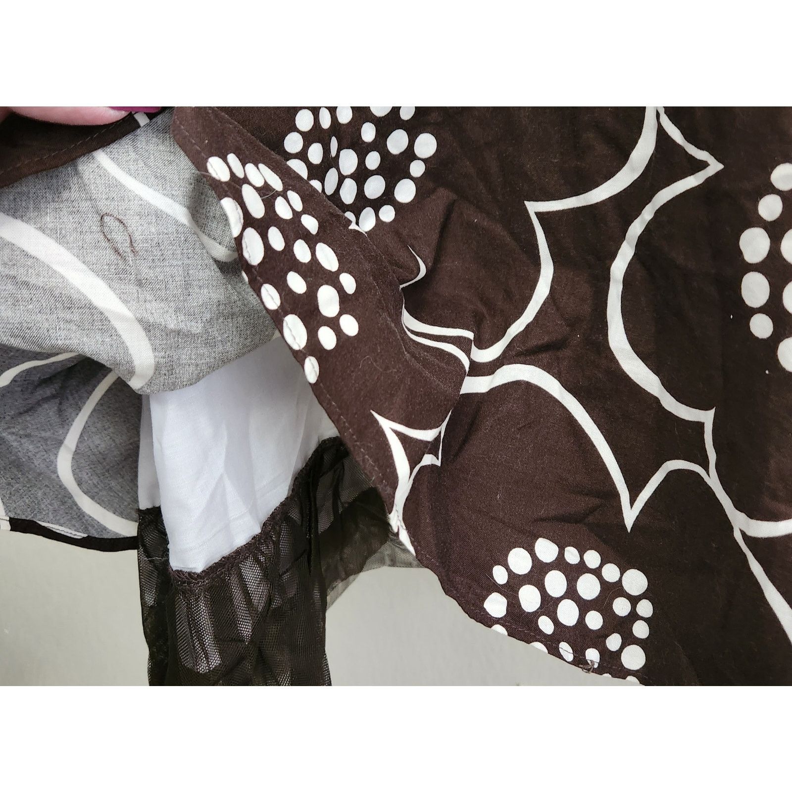 Other Rare Editions Brown White Floral Halter Fit N Flare Dress 14 Size XL / US 12-14 / IT 48-50 - 3 Thumbnail