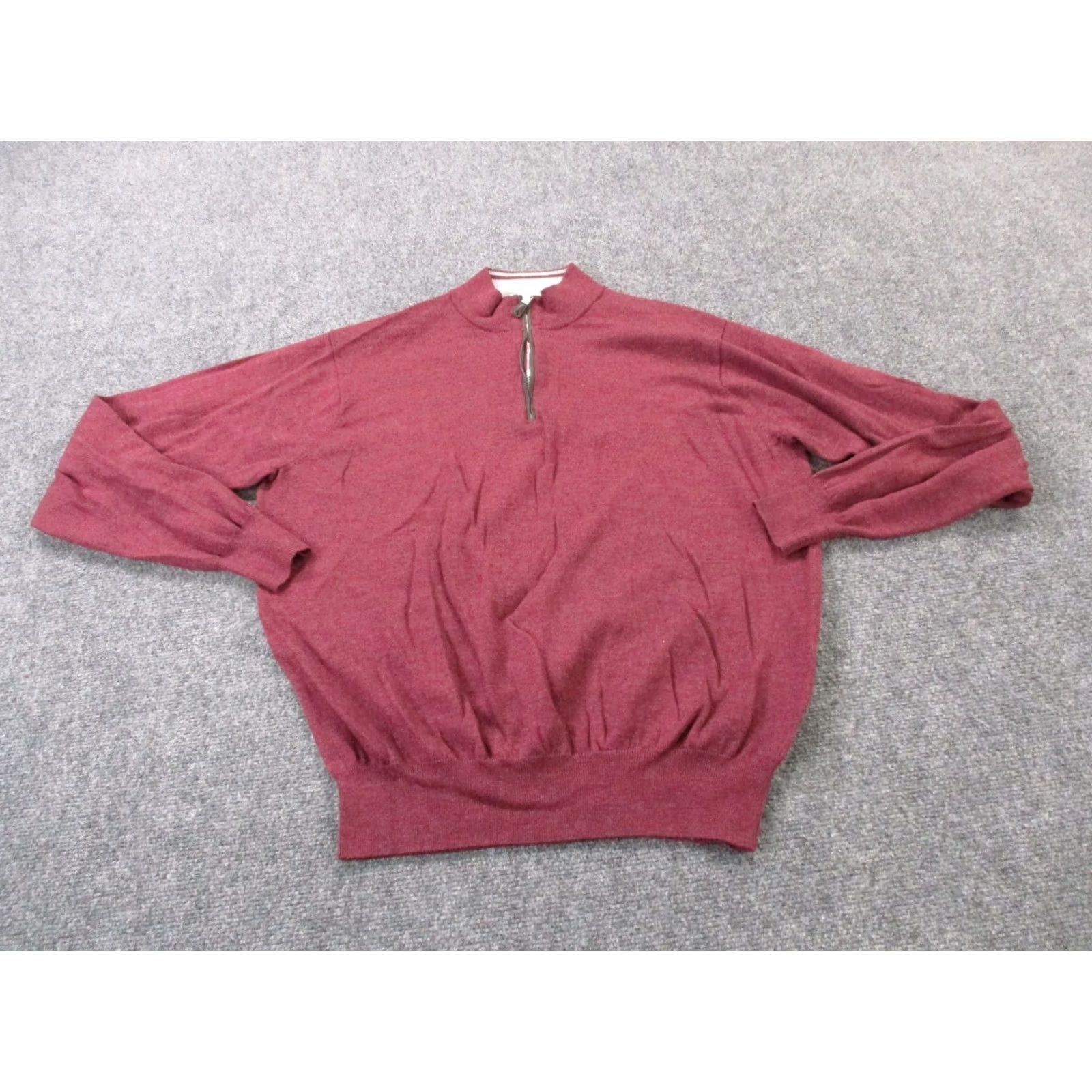 Peter Millar Peter Millar Jacket Mens XL Red Merino Wool Silk Sweater Pullover Casual Size US XL / EU 56 / 4 - 2 Thumbnail