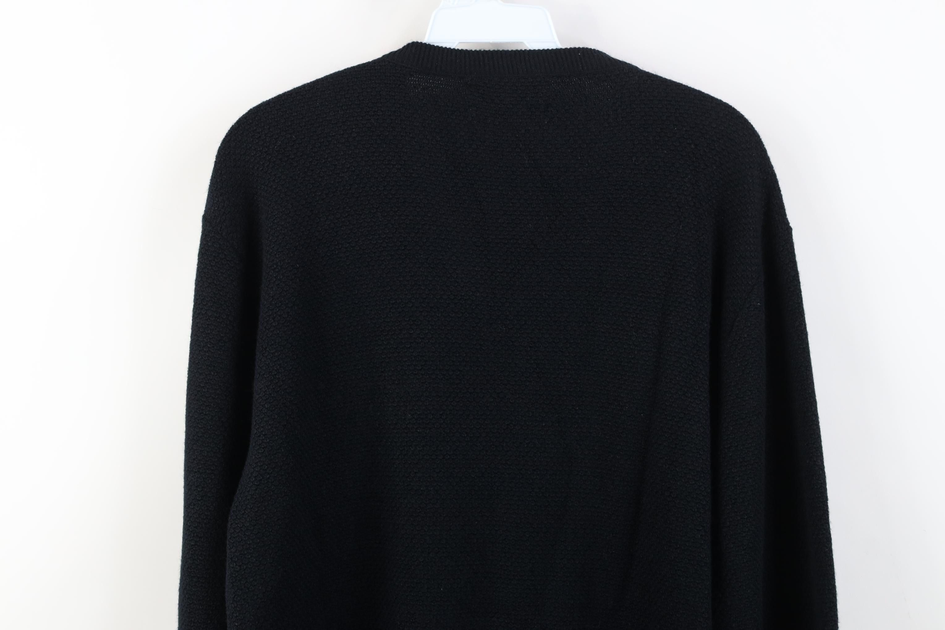 Christian Dior Monsieur Vintage 90s Christian Dior Thermal Knit Sweater Black USA Size US XL / EU 56 / 4 - 8 Thumbnail