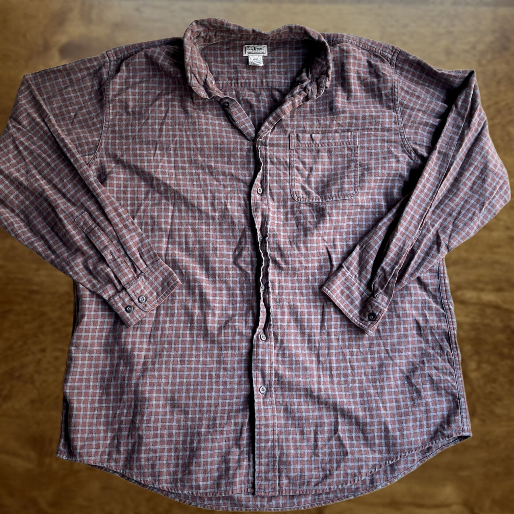 Vintage L.L.Bean Brown Plaid Flannel Shirt Mens XLT Button Up Long Sleeve Casual Size US XL / EU 56 / 4 - 1 Thumbnail