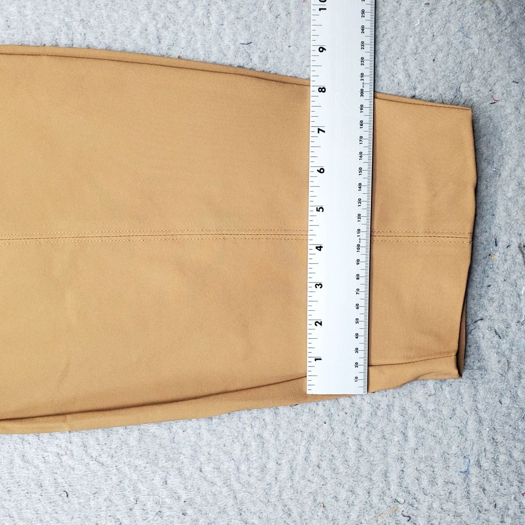 Vintage Lane Bryant Ankle Pants Womens 26 Tan Stretch Straight Leg Zipped Pocket Pull On Size 26" / US 2 / IT 38 - 5 Thumbnail