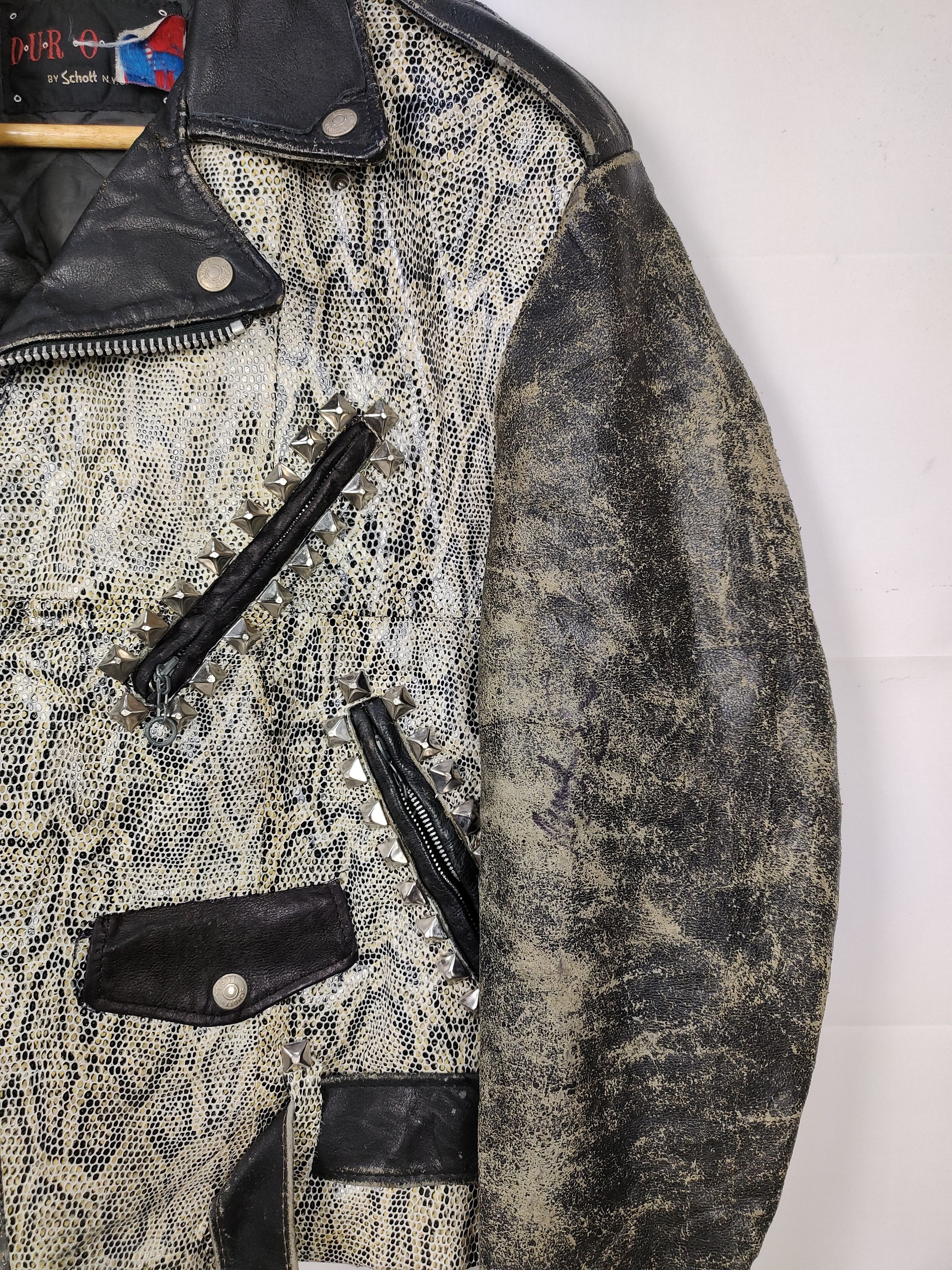 Schott × Vintage Vintage Punkrock Duro.Jac Schott Custom Stud Leather Jacket Size US M / EU 48-50 / 2 - 7 Thumbnail