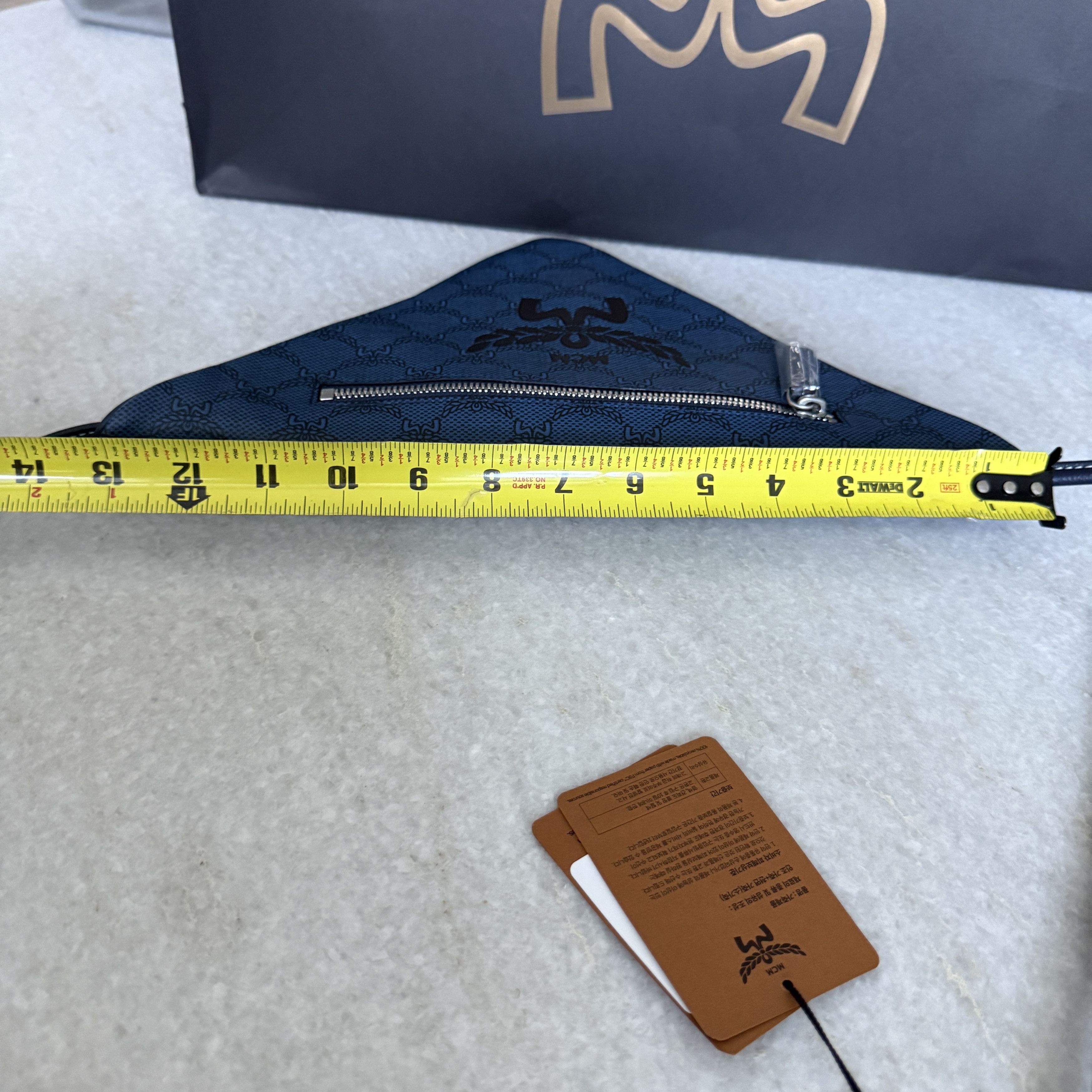 MCM MCM Blue Canvas and leather Triangle Shoulder Bag Size ONE SIZE - 12 Thumbnail
