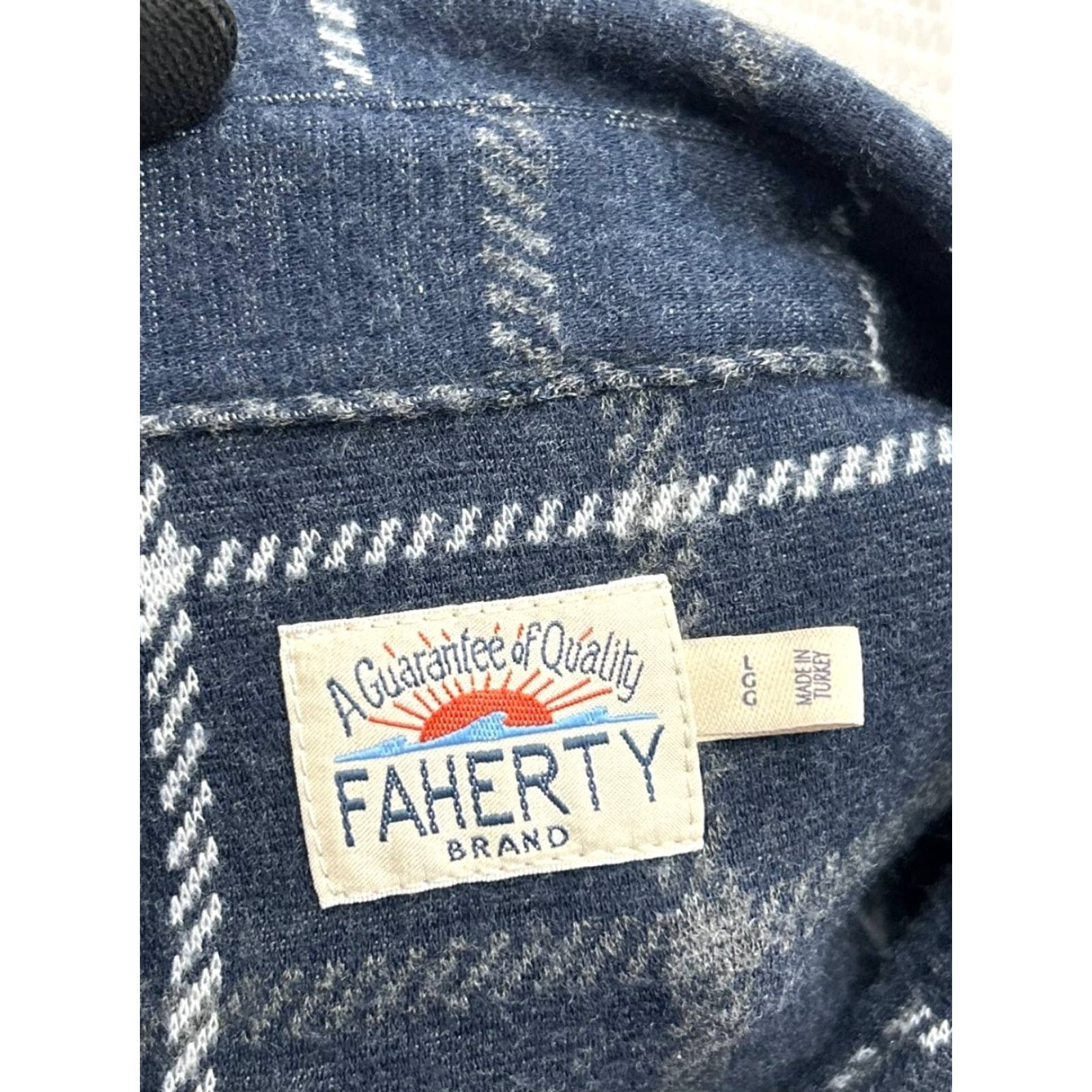 Faherty Faherty Legend Flannel Shirt Mens Large Blue White Button Up Size US L / EU 52-54 / 3 - 3 Thumbnail