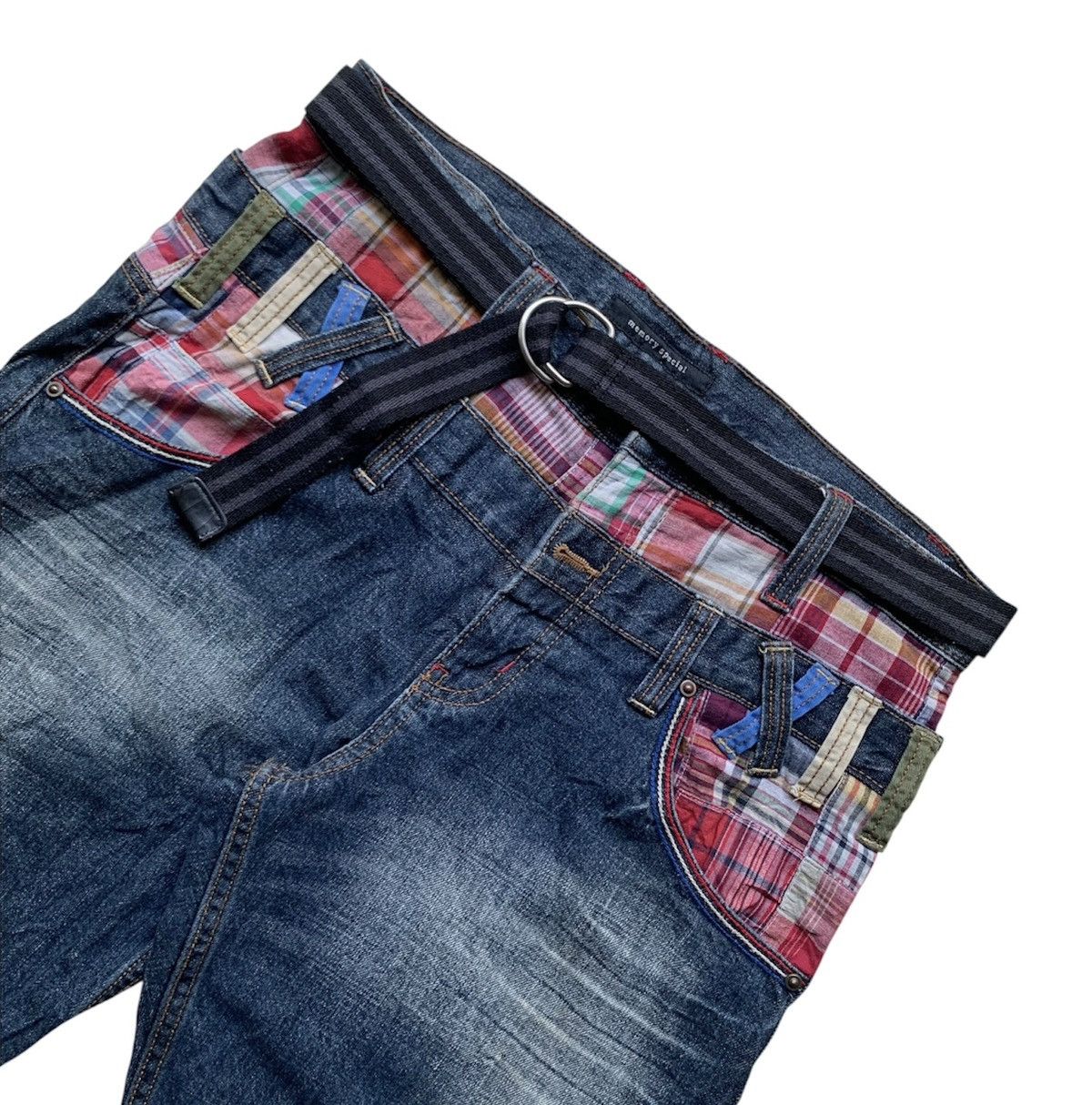 If Six Was Nine Memory special japan double waist with madras plaid trim Size US 33 - 3 Thumbnail