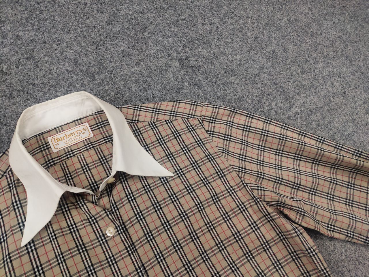 Burberry Vintage 90's Burberry Long Sleeve Nova-Check Shirt cufflinks Size M / US 6-8 / IT 42-44 - 5 Thumbnail