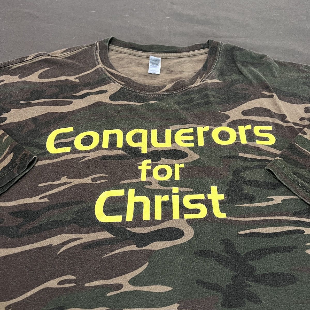 Anvil × Vintage Vintage Y2K Conquerors for Christ God Jesus Holy Bible 2XL Size US XXL / EU 58 / 5 - 5 Thumbnail