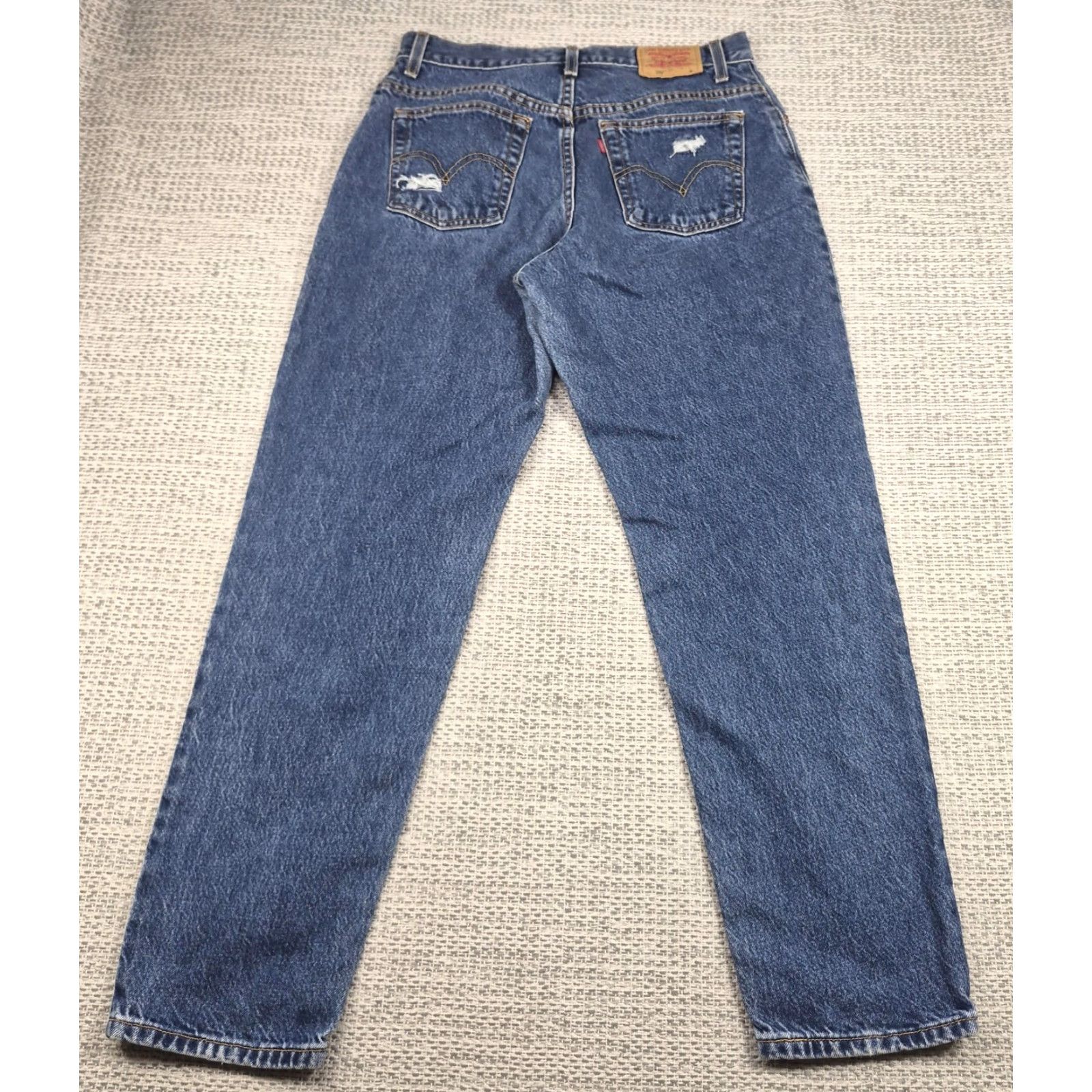 Levi's Levi's 550 Jeans Womens 12 Blue Relaxed Fit Tapered Leg Distressed High Rise Vintage No Size 34" / US 12 / IT 48 - 2 Thumbnail