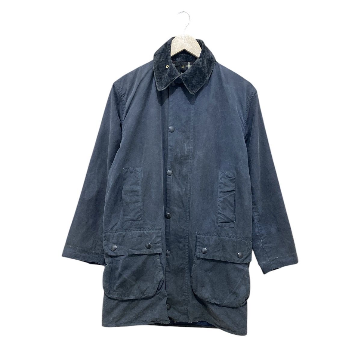 Barbour × Vintage Vintage Barbour Border Waxed Jacket 81cm/32in Hunting Size US S / EU 44-46 / 1 - 1 Thumbnail