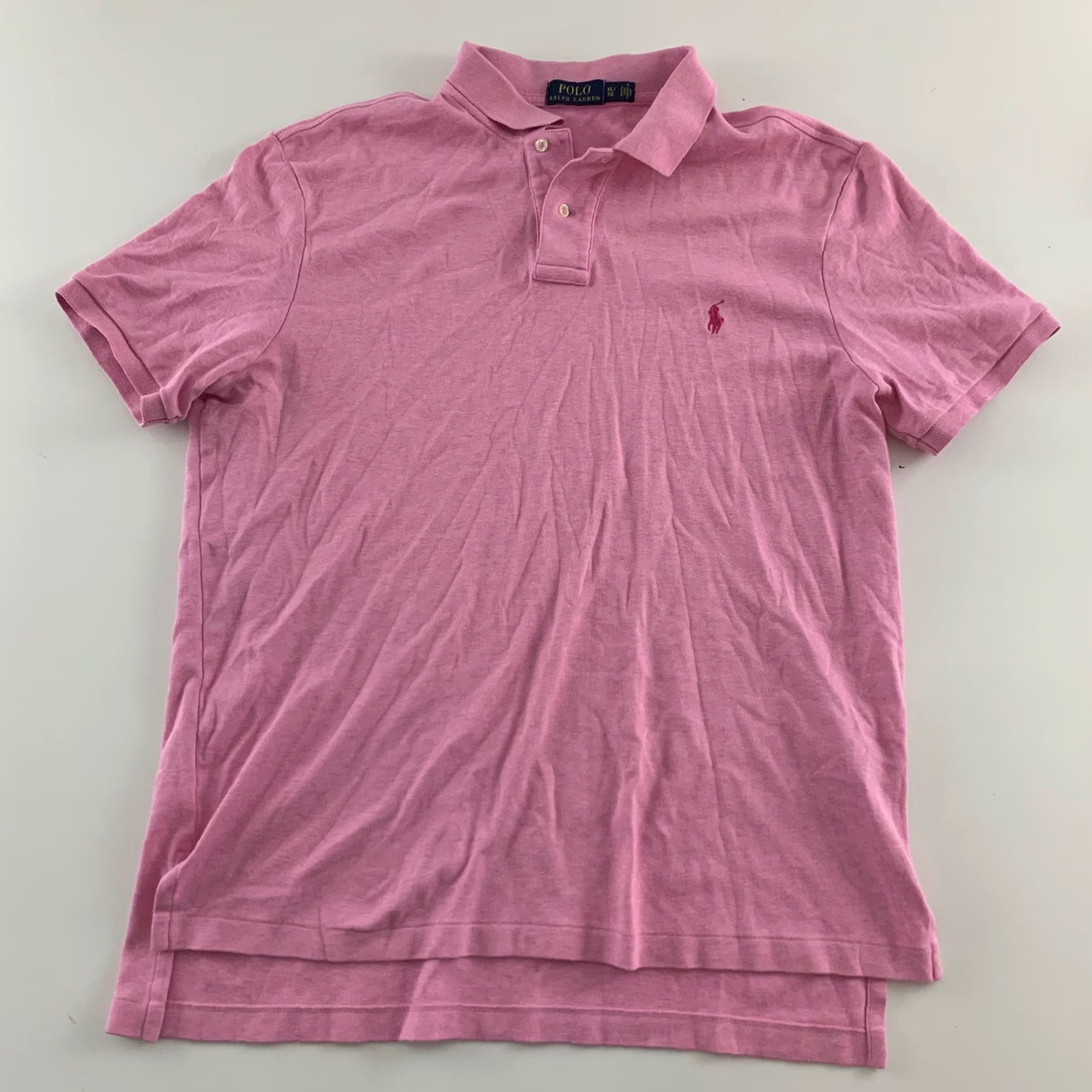 Polo Ralph Lauren Polo Ralph Lauren Short Sleeve Polo Shirt XL Men Solid Pink Super Soft Size US XL / EU 56 / 4 - 2 Thumbnail