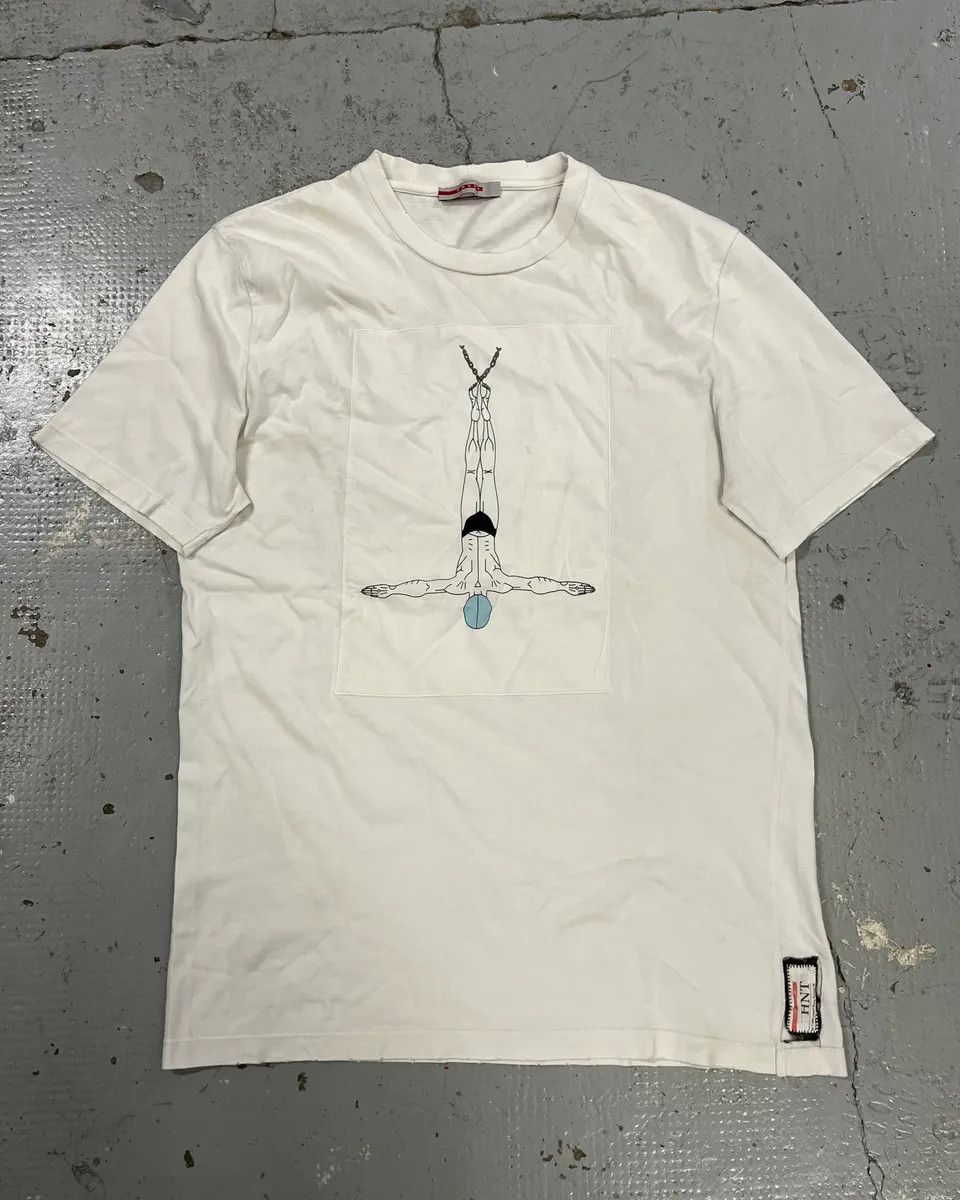 Prada 2000s Prada White Swimmer T-Shirt Size US M / EU 48-50 / 2 - 4 Thumbnail