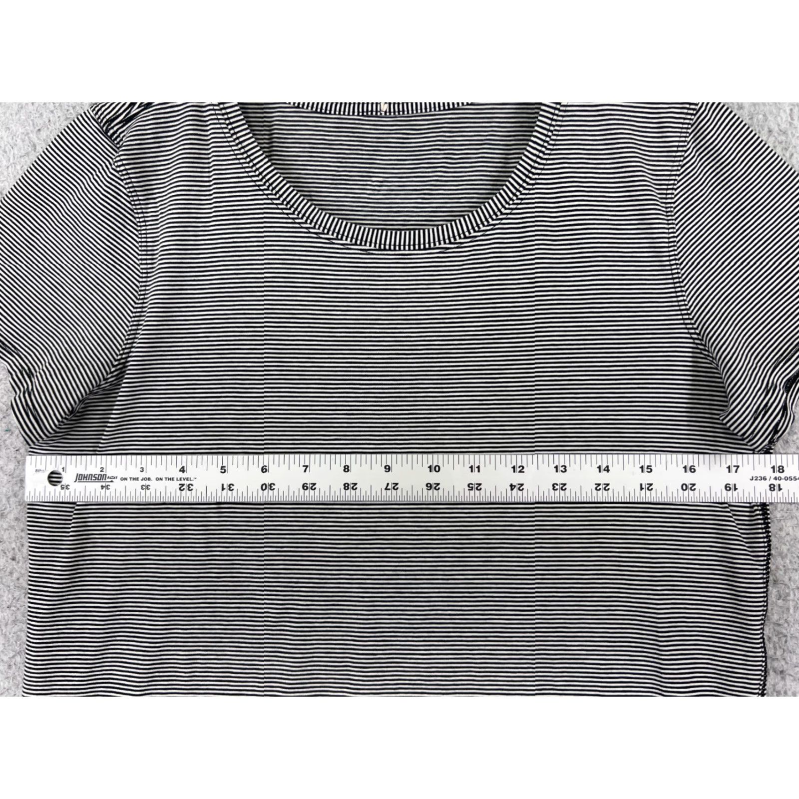 Lululemon Lululemon Shirt Women 6 Black White Stripe Pima Cotton Love Crew III W3DMBS Size M / US 6-8 / IT 42-44 - 7 Thumbnail