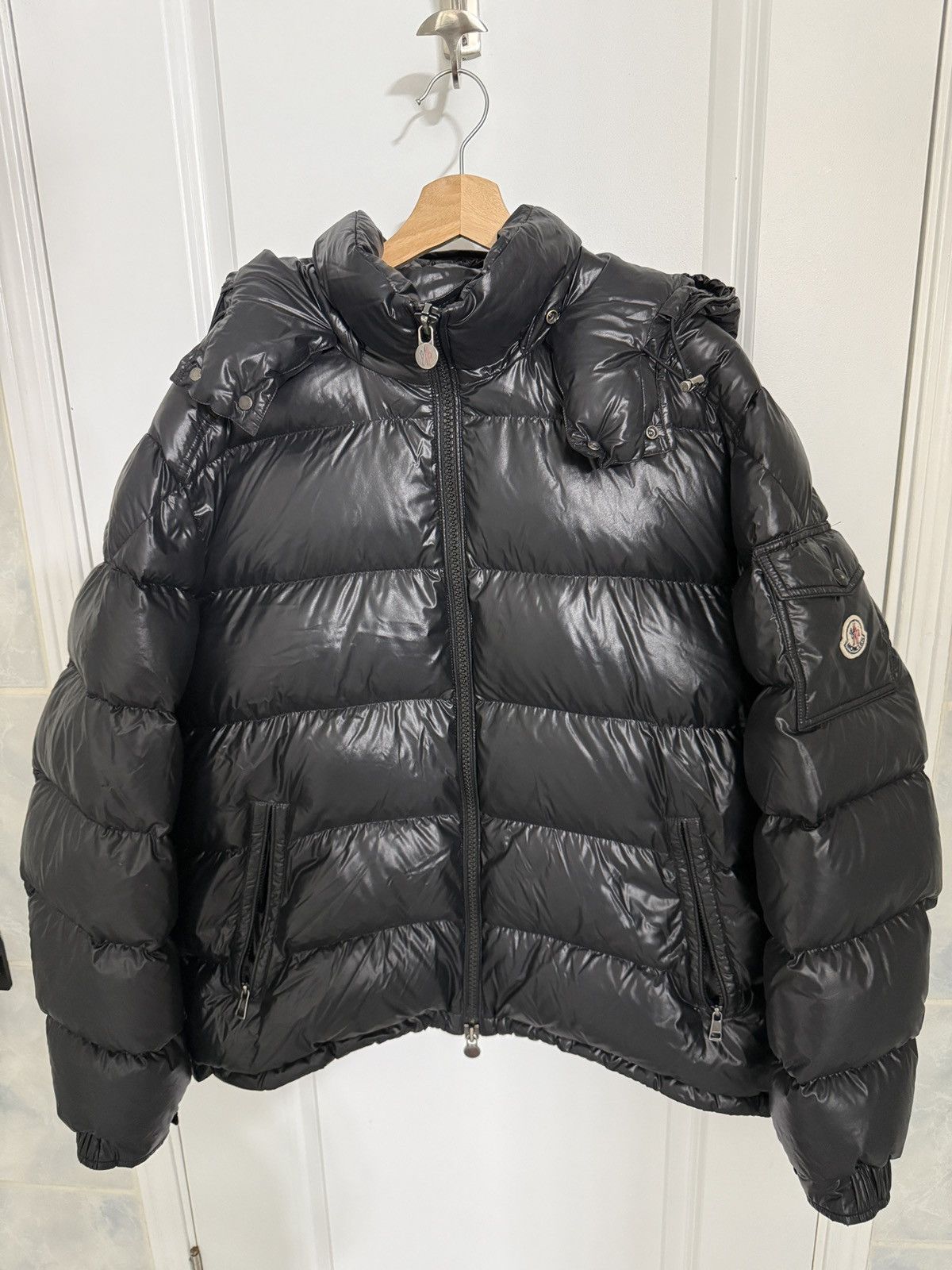 Moncler MONCLER Jacket Down Puffer LAREDO Giubbotto Leather
