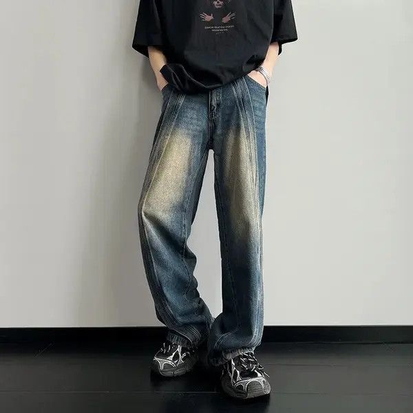 VIBE Wide Leg Jeans Baggy Y2k Washed Trousers Size US 30 / EU 46 - 3 Thumbnail