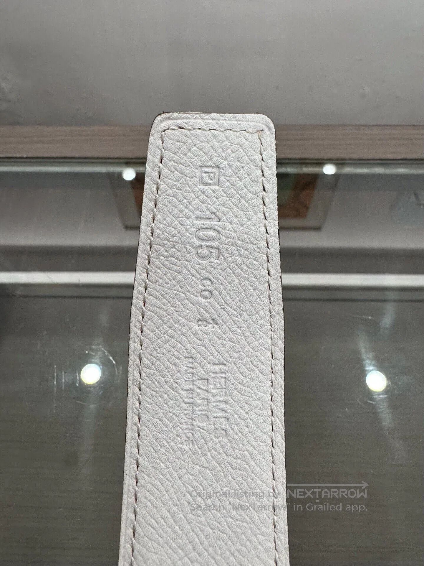 Hermes Hermes 3.2cm Red White Belt. Size ONE SIZE - 8 Thumbnail