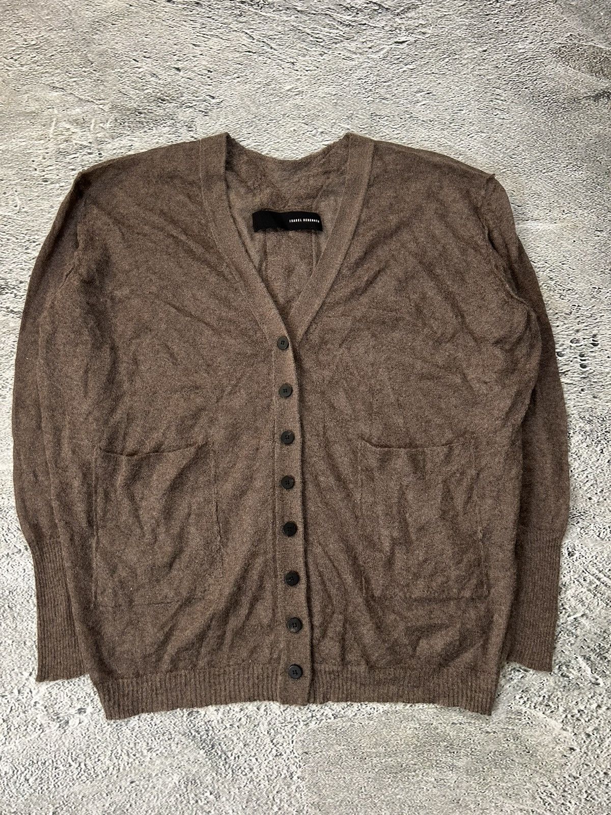 Isabel Benenato Isabel Benenato cardigan mohair brown button up sweater AW18 Size US L / EU 52-54 / 3 - 1 Thumbnail