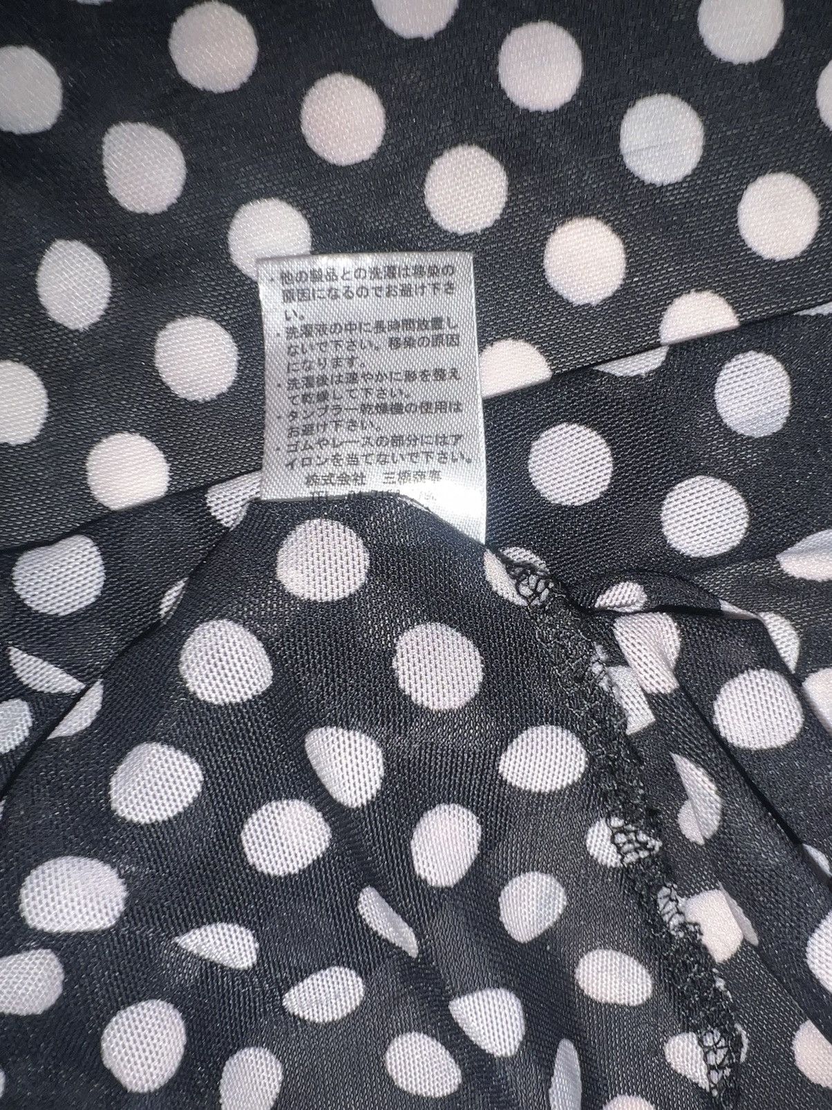 Japanese Brand Vintage Y2K polka dot lace camisole 🖤➕ Size M / US 6-8 / IT 42-44 - 13 Thumbnail