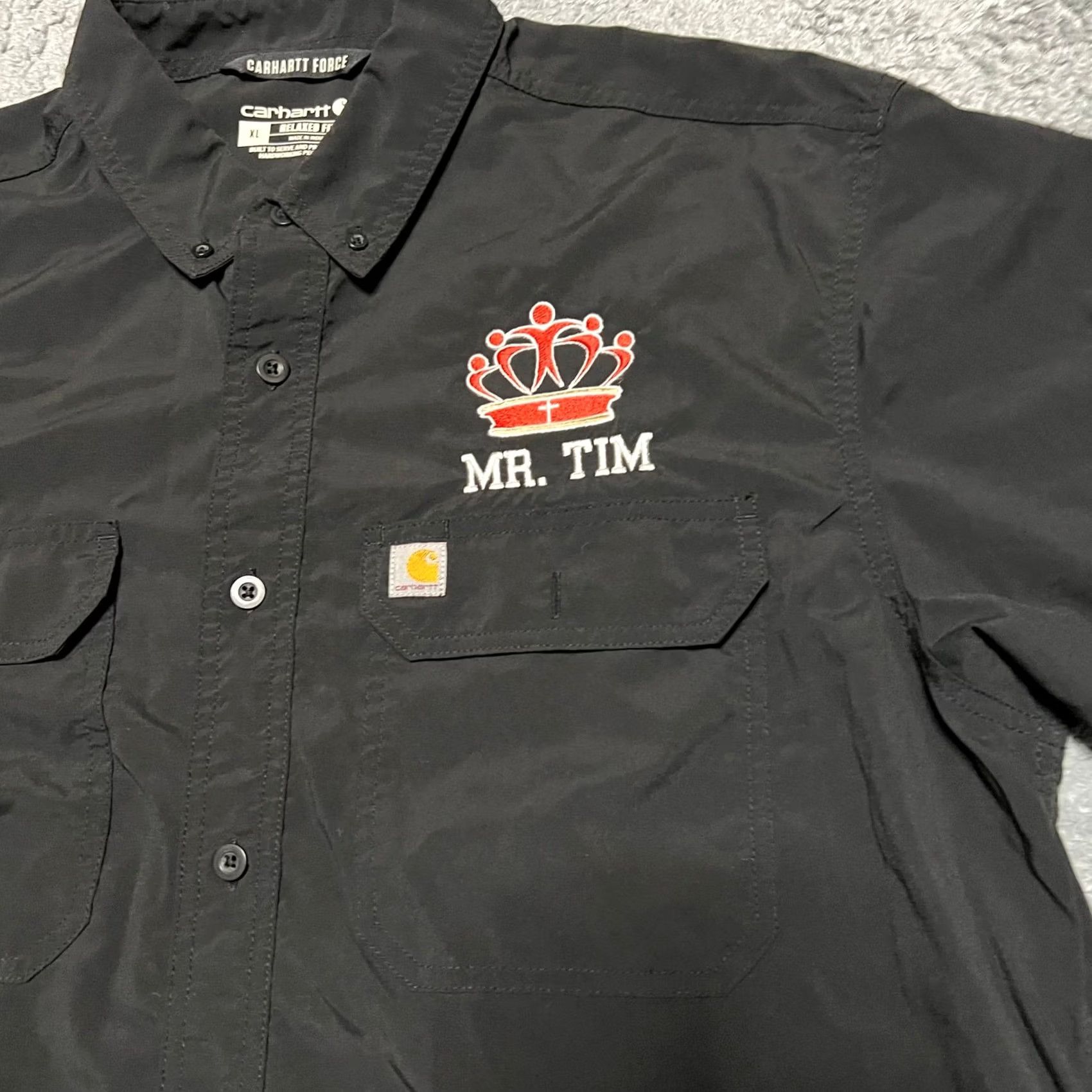 Carhartt Carhartt Shirt Men XL Black Button Down Force Nylon Blend Performance Workwear Size US XL / EU 56 / 4 - 2 Thumbnail