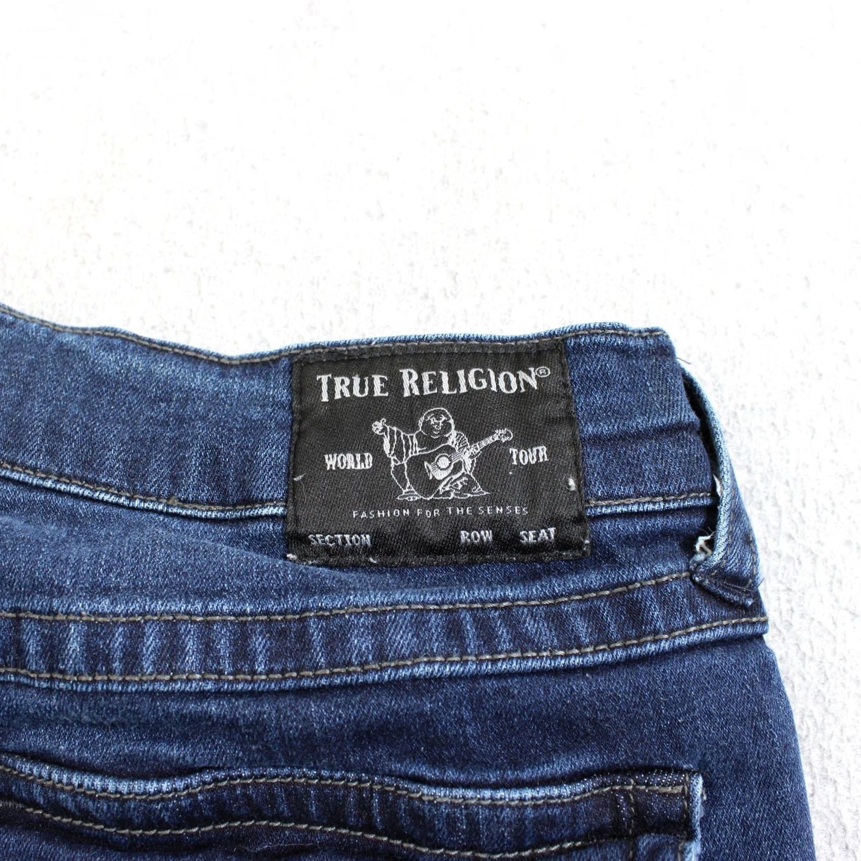 True Religion True Religion Ricky Relaxed Straight Jean Men 32x34 Dark Wash Blue Denim 90s Y2K Size US 32 / EU 48 - 5 Thumbnail