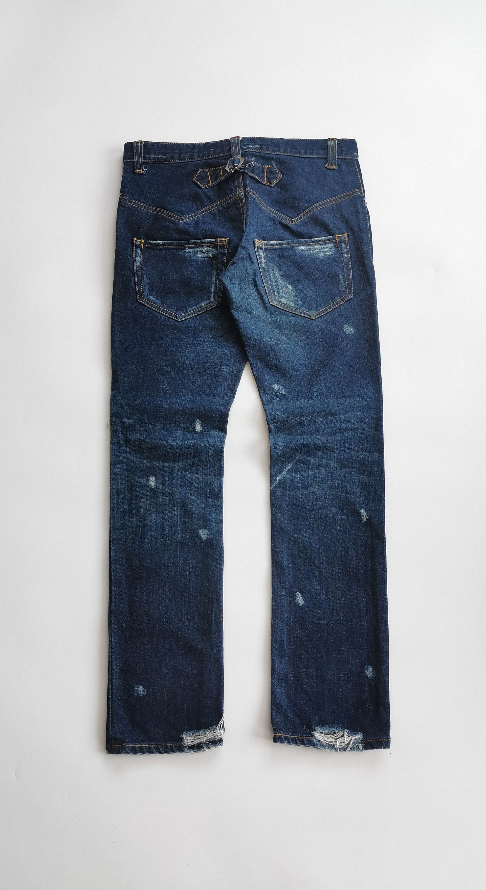 Japanese Brand Sunao Kuwahara Buckle Back Diistressed Jeans Size US 30 / EU 46 - 9 Thumbnail