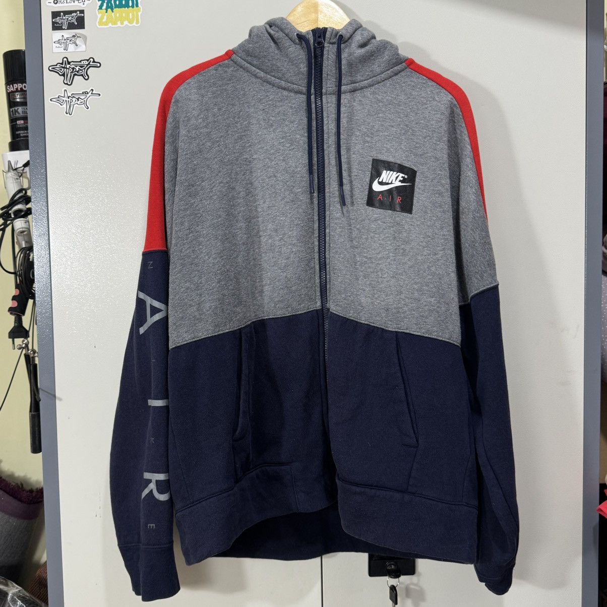 Nike Heritage Air fleece colourblock full zip hodded jacket