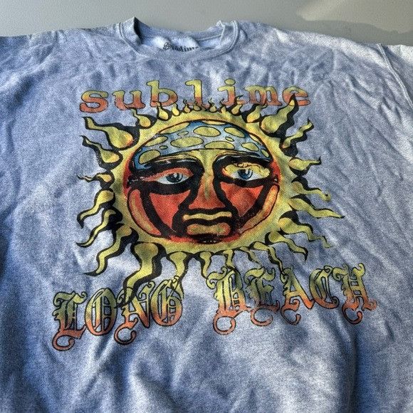 Band Tees × Sublime SUBLIME LONG BEACH HEATHER GRAY CREWNECK SZ S/M Size M / US 6-8 / IT 42-44 - 3 Thumbnail