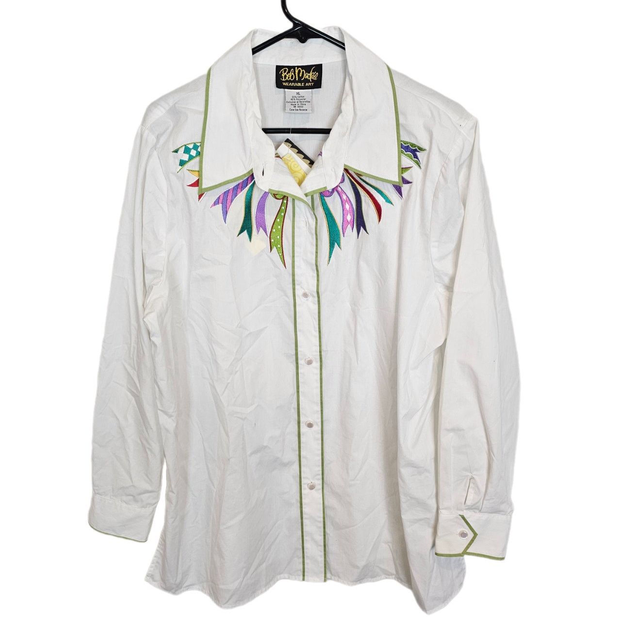 Bob Mackie Bob Mackie Wearable Art Embroidered Top Button Up Artsy XL Size XL / US 12-14 / IT 48-50 - 1 Thumbnail