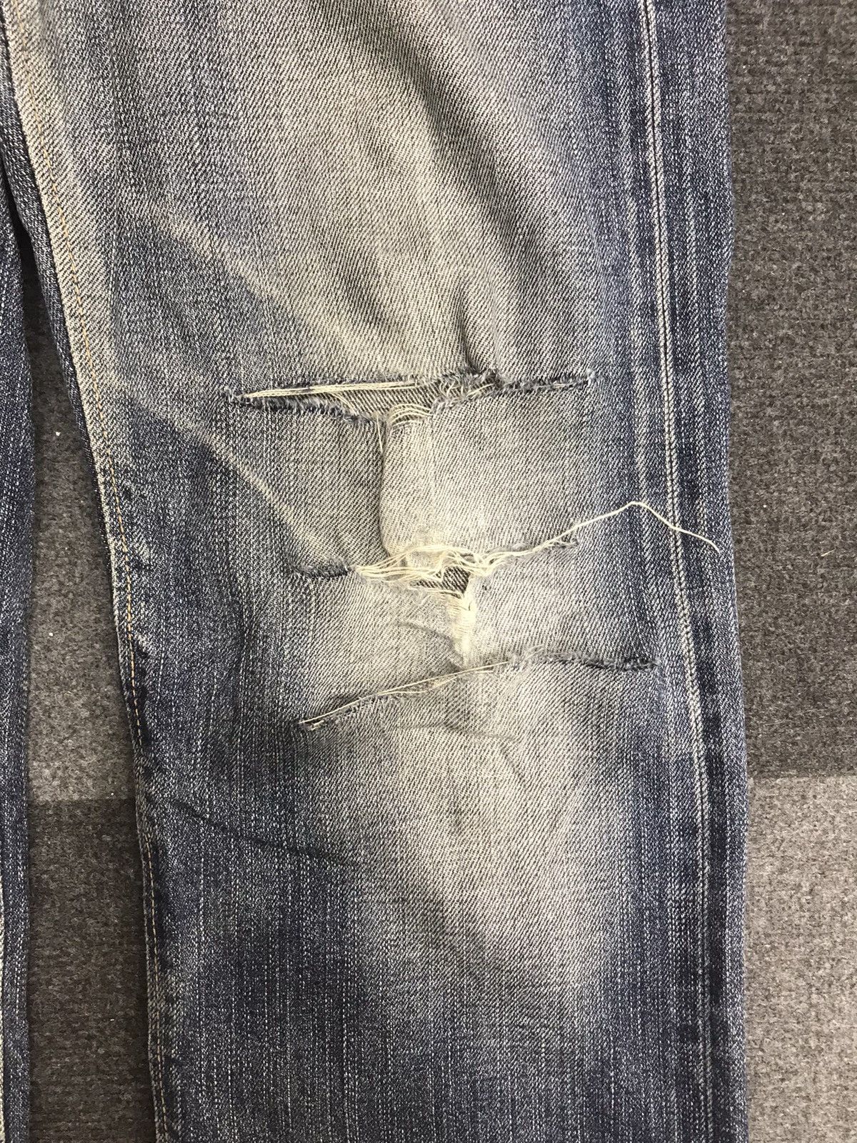 Edwin 💥THRASHED💥EDWIN 505zx Selvedge Distressed Jeans Size US 30 / EU 46 - 6 Thumbnail