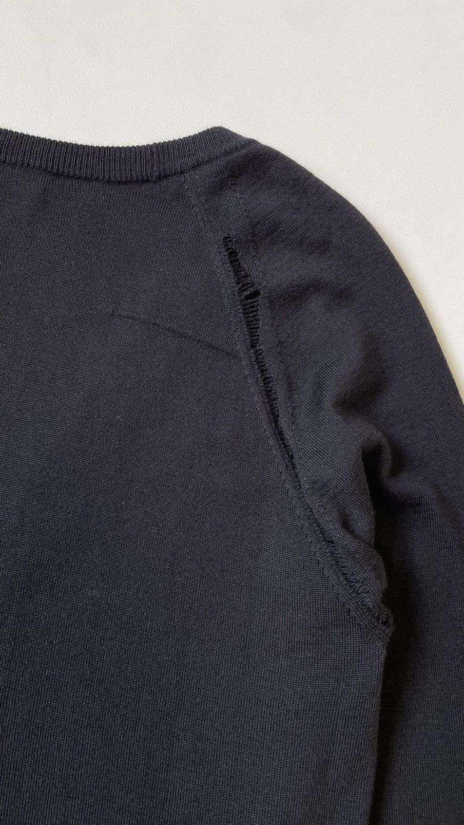 Dior × Hedi Slimane A/W 06 Black Distressed Wool Cardigan Size US M / EU 48-50 / 2 - 14 Thumbnail
