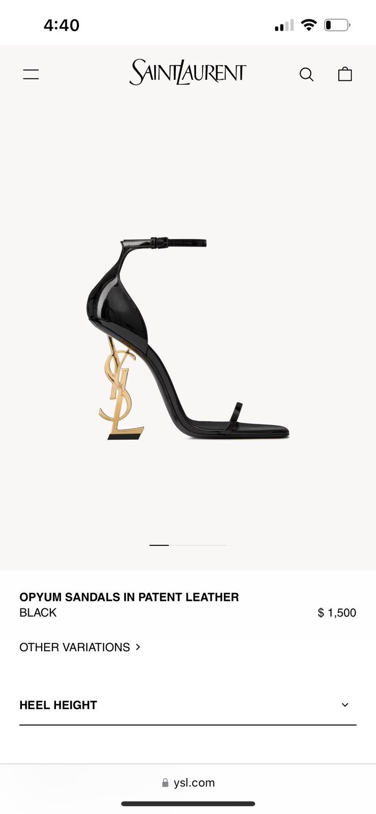 Yves Saint Laurent YSL Pumps- Vernice Chiffon/Oro Antico Size US 6 / IT 36 - 1 Thumbnail