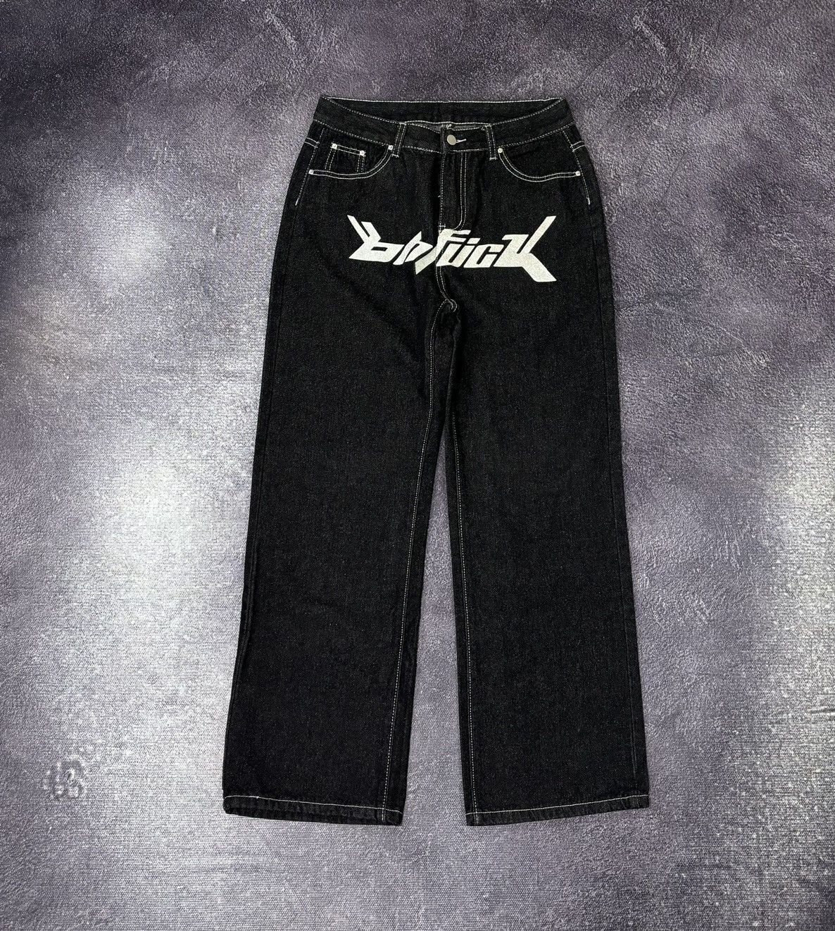 Vintage Vintage Skategang Fuck Hip Hop Y2K Black Rap Baggy Jeans Size US 30 / EU 46 - 1 Thumbnail