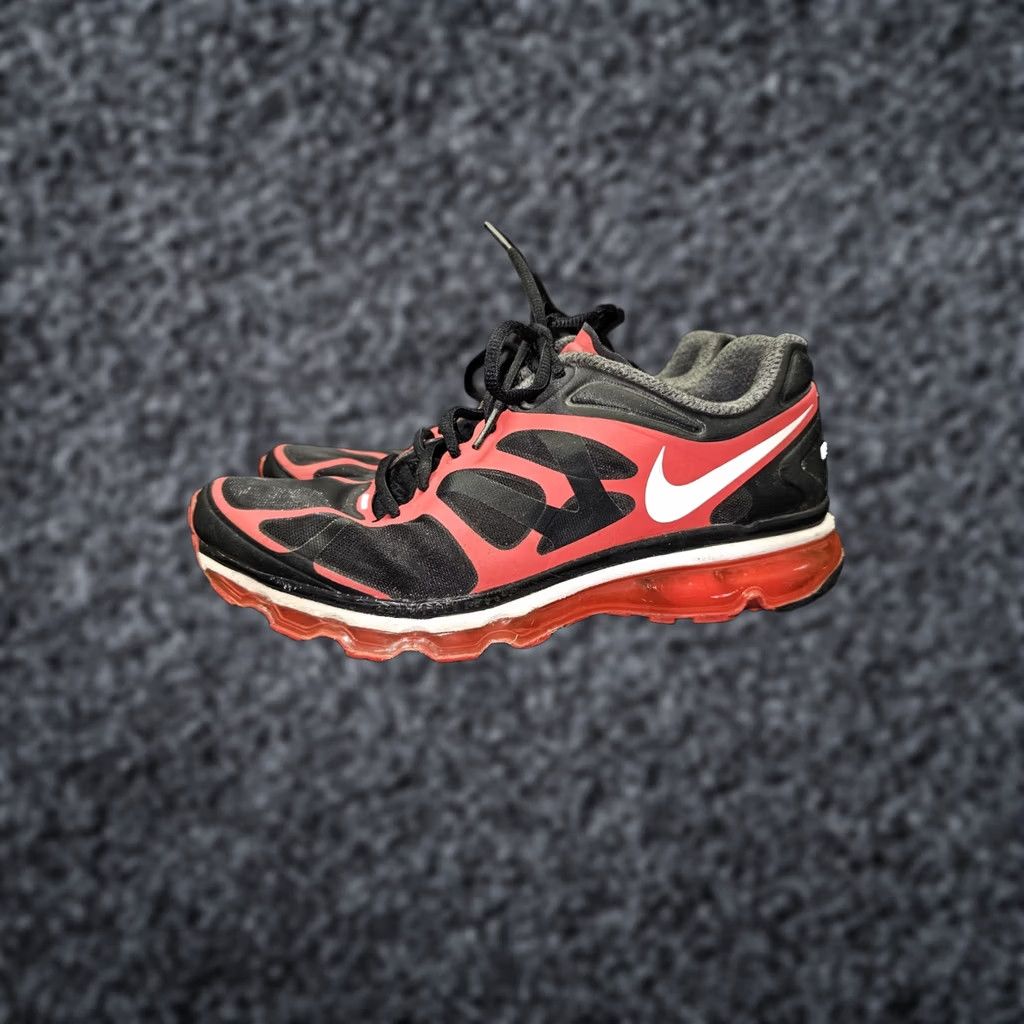 Nike Nike Air Max+ 2012 White Black Action Red 487982-016 Men's Size 9 Sneaker Shoes Nike Air Max 2012 Collection Mens Size US 8 / EU 41 - 1 Thumbnail