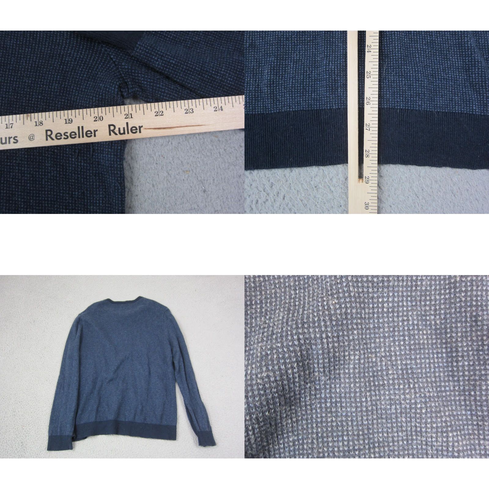 Banana Republic Banana Republic Sweater XL Blue Silk Cashmere Thermal Knit Mens Pullover 90s Outdoor Sports United States Size US XL / EU 56 / 4 - 8 Thumbnail