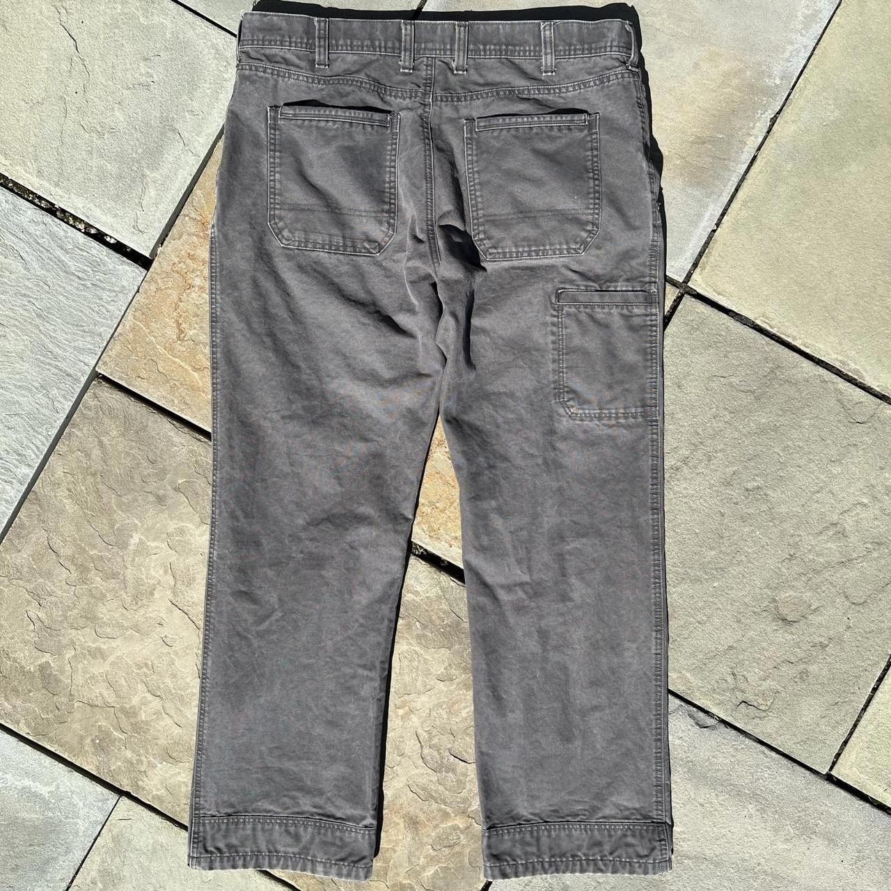 Eddie Bauer Grey Garment Dyed Canvas Utility Work Pants Size US 38 / EU 54 - 5 Thumbnail