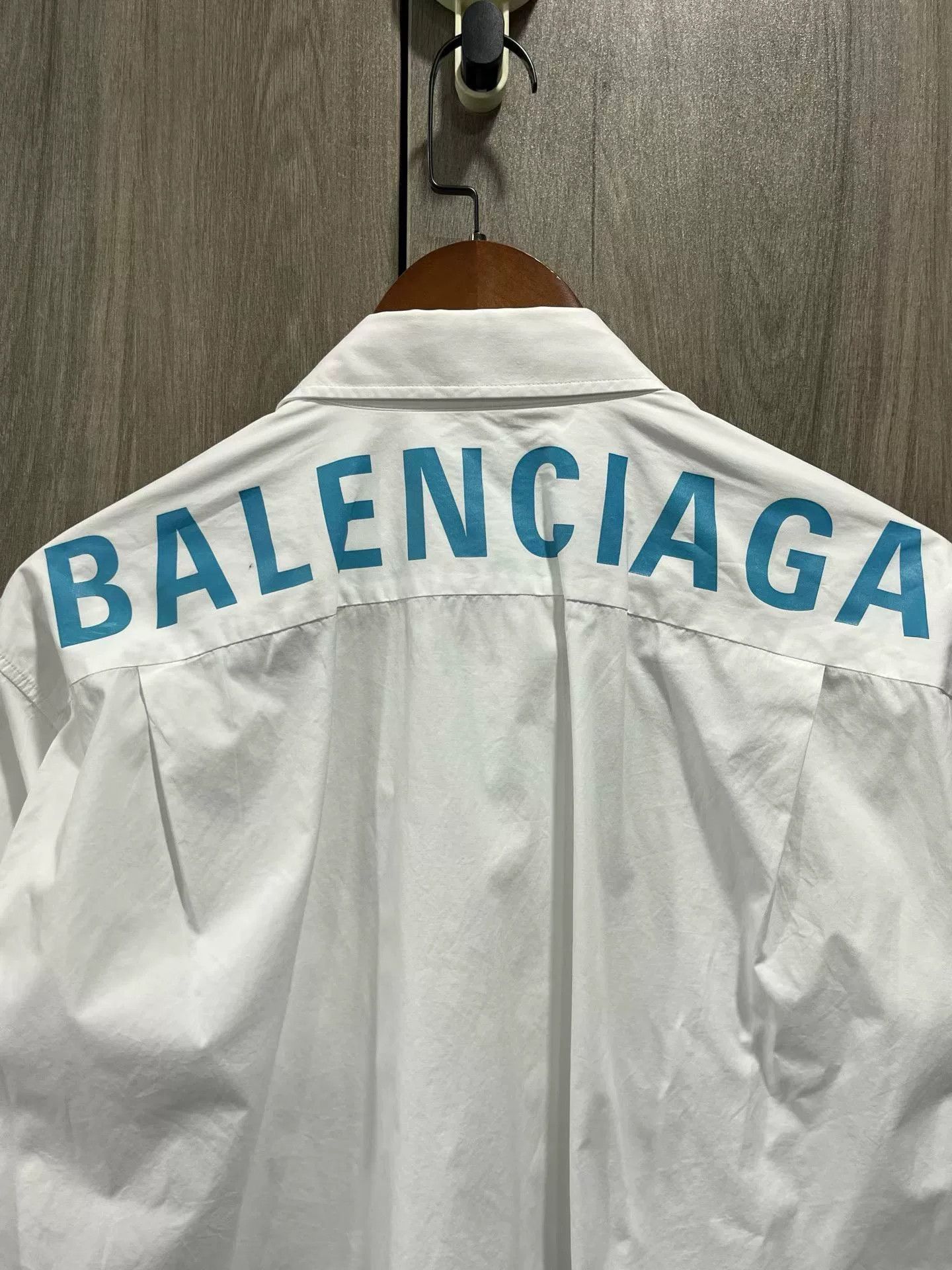 Balenciaga balenciaga white blue letter shirt Size US M / EU 48-50 / 2 - 6 Thumbnail